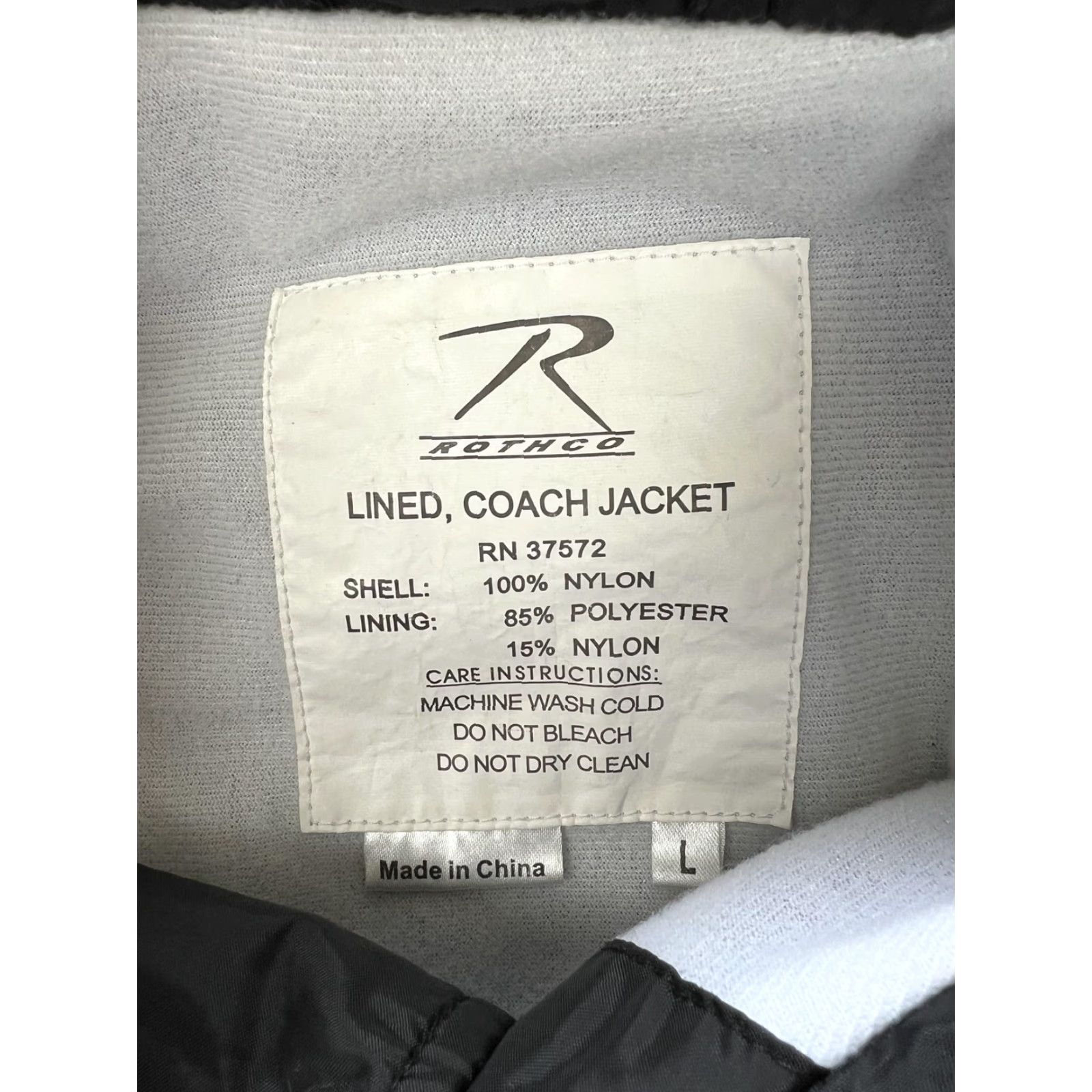 Rothco Rothco Jacket Mens Large Black Lined Coach Windbreaker Snap Nylon Workwear READ Size US L / EU 52-54 / 3 - 4 Thumbnail