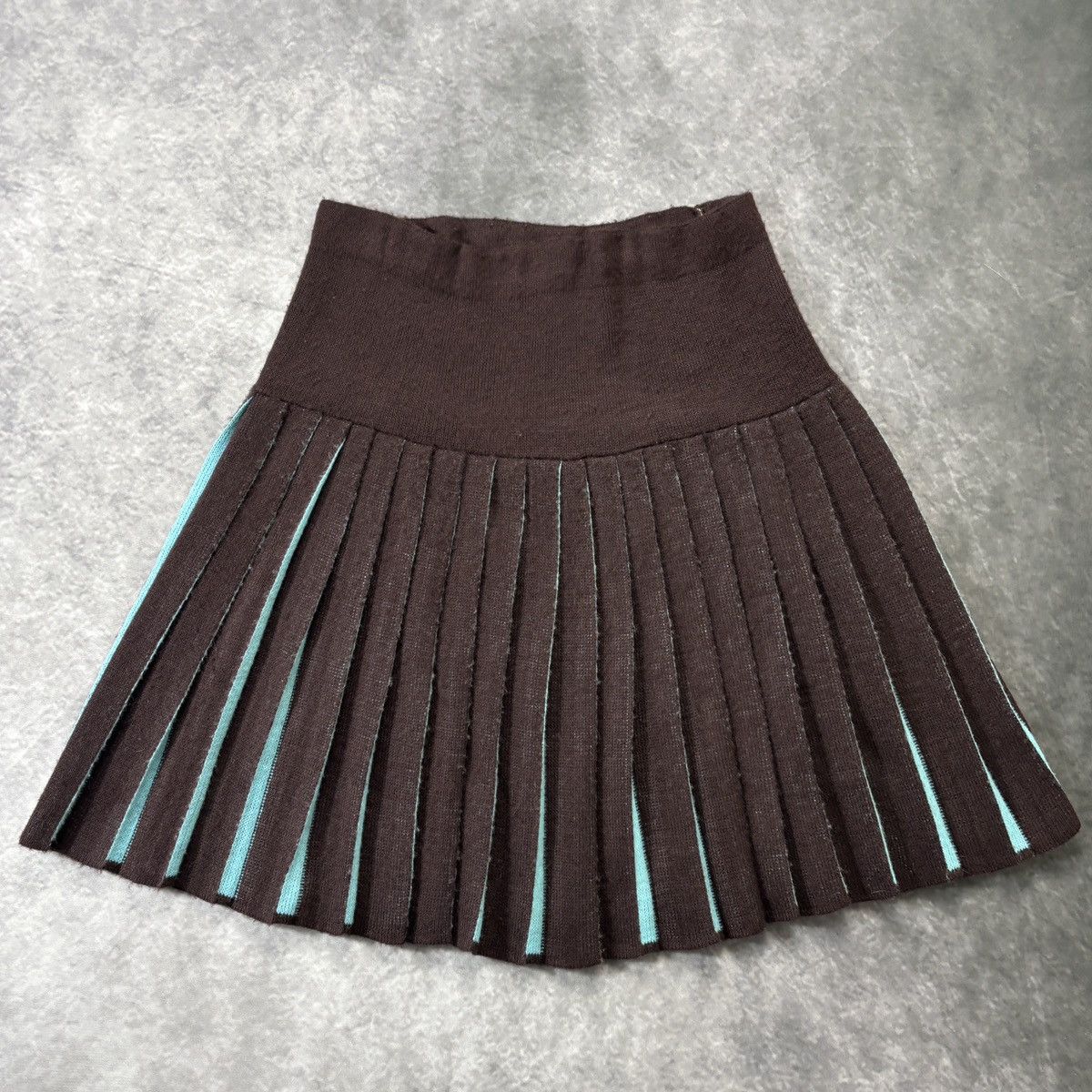 Vintage 1970s Vintage Skirt & Top Two Piece Suit Matching Set Cheer Size 28" / US 6 / IT 42 - 6 Thumbnail