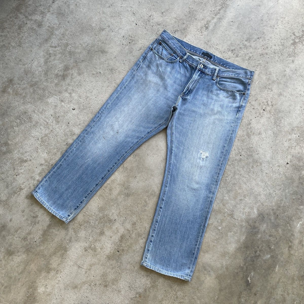 Japanese Brand W39💥 Vintage Japanese Faded Jeans Distressed Denim Pants Size US 39 - 2 Thumbnail