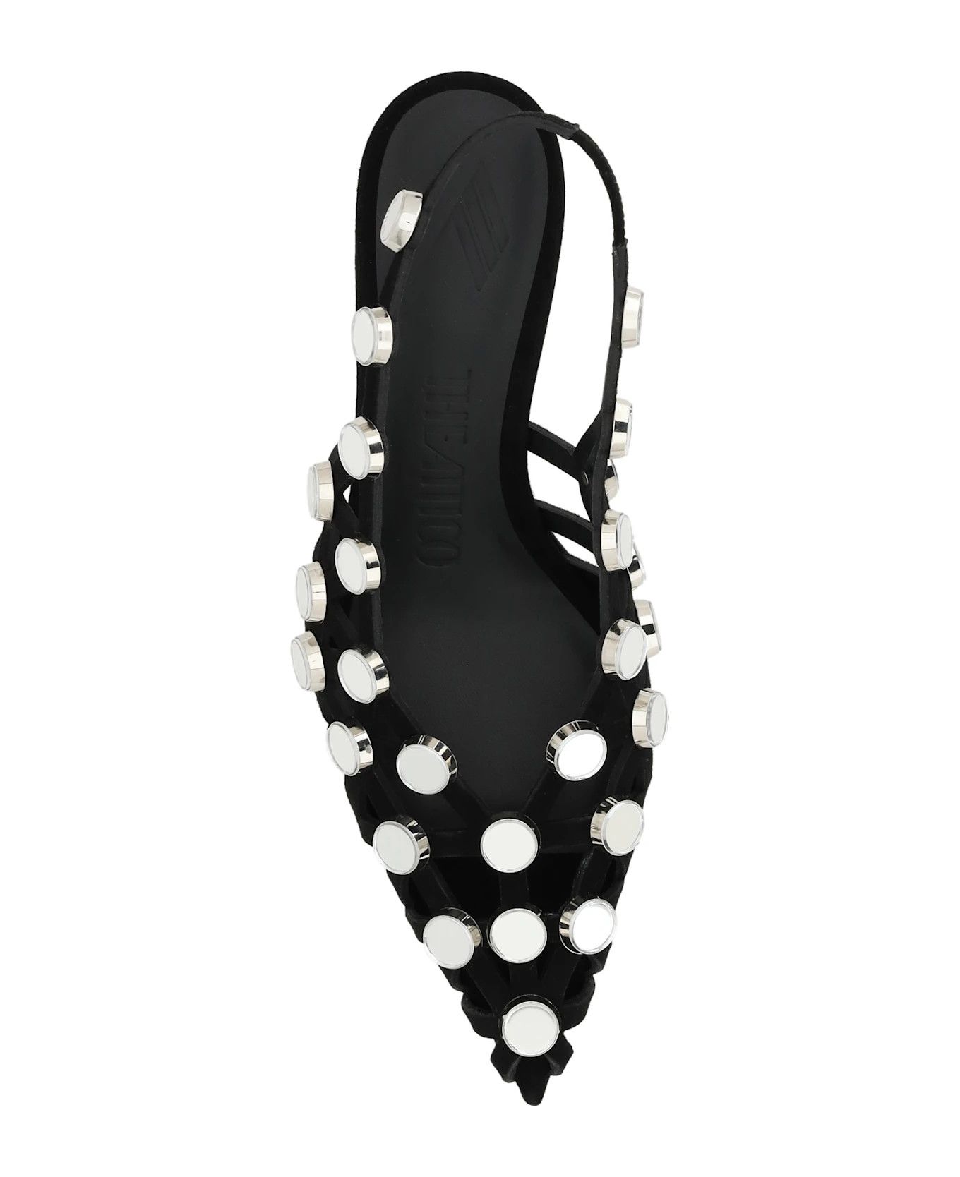 The Attico o1s22i1n0325 Grid Slingback Pumps in Black Size US 8 / IT 38 - 4 Thumbnail