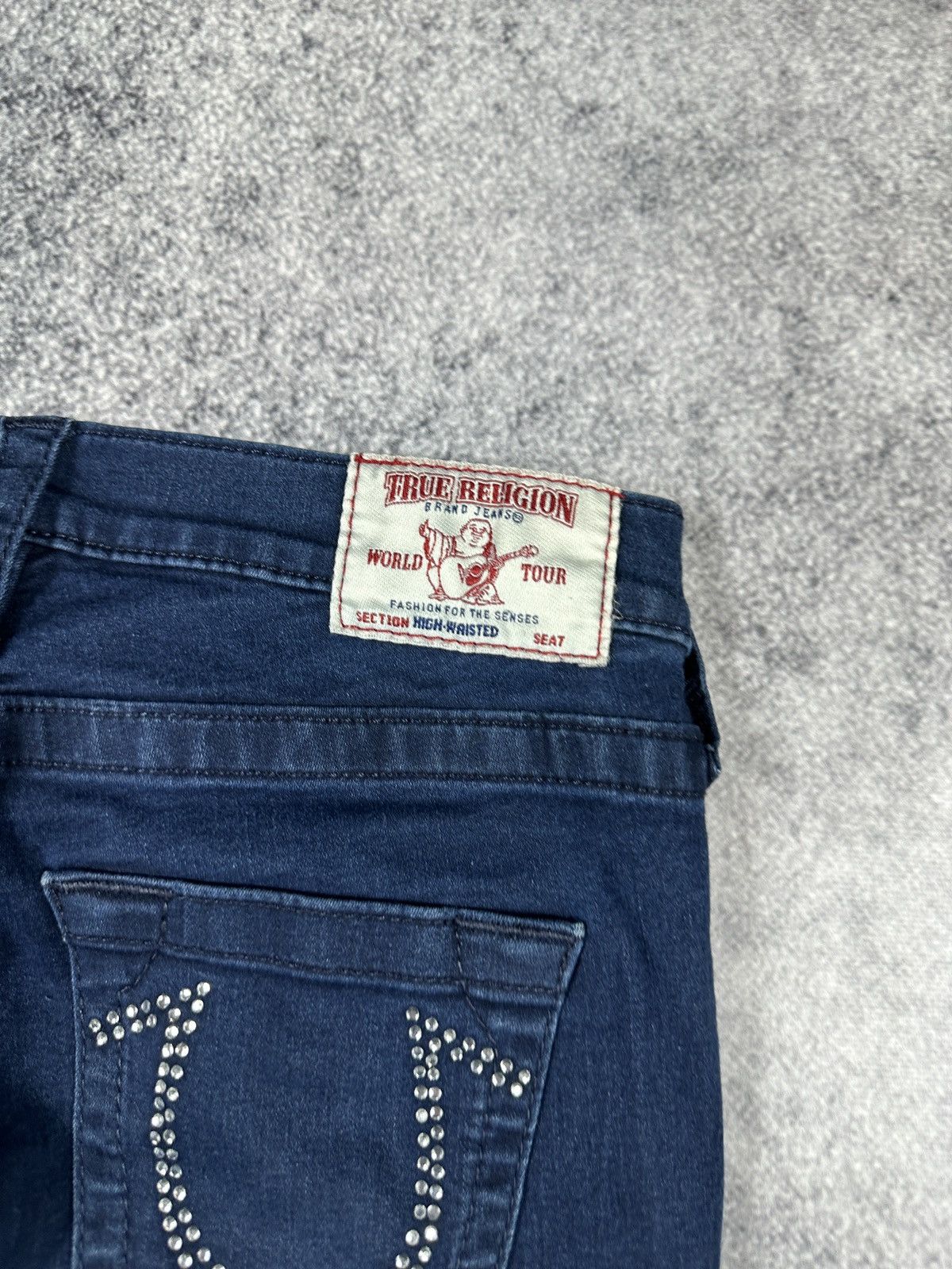 True Religion Y2K vintage true religion High Waisted jeans Streetwear Alt Size 29" - 3 Thumbnail