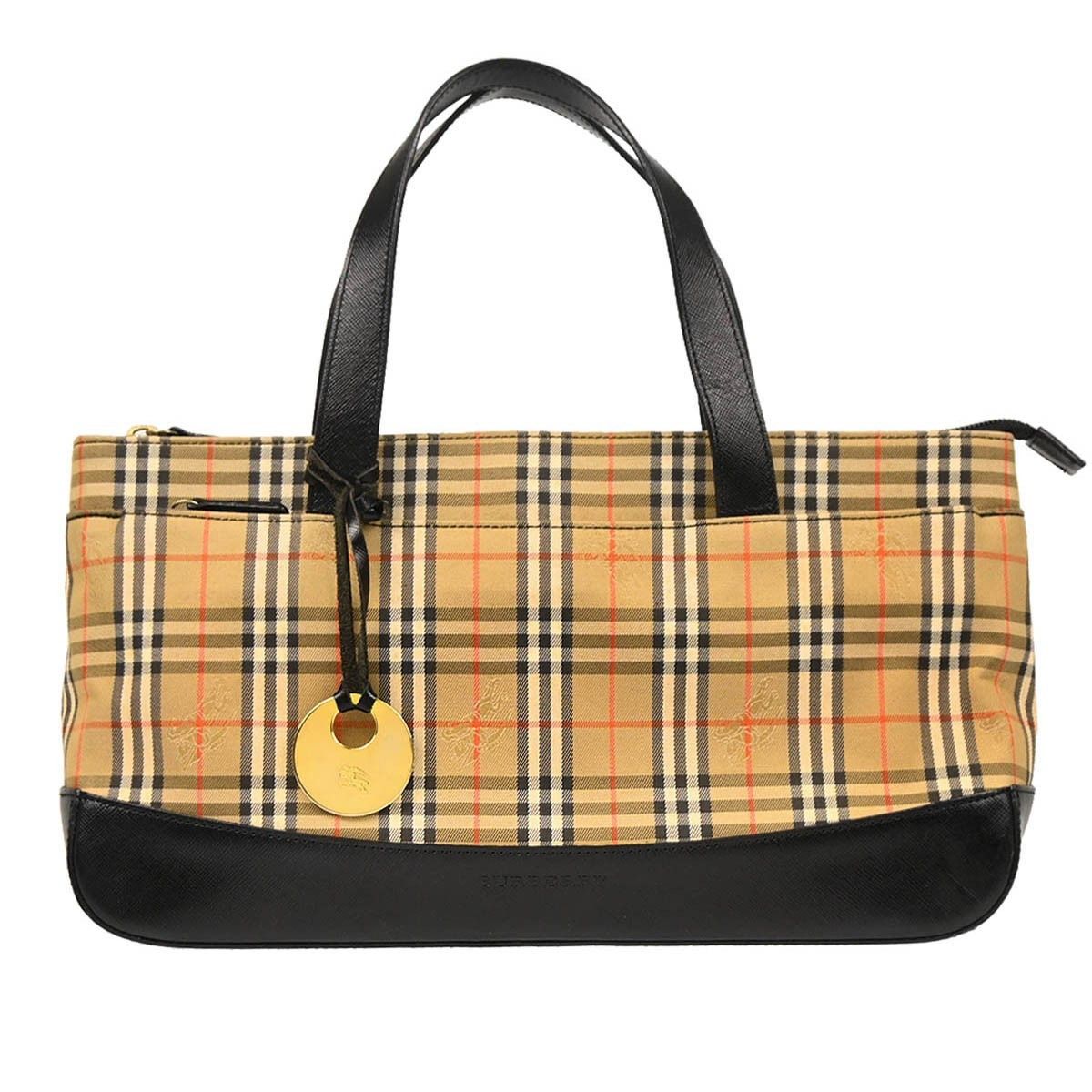 Burberry Burberry Nova Check Tote Nylon and Leather Size ONE SIZE - 1 Thumbnail