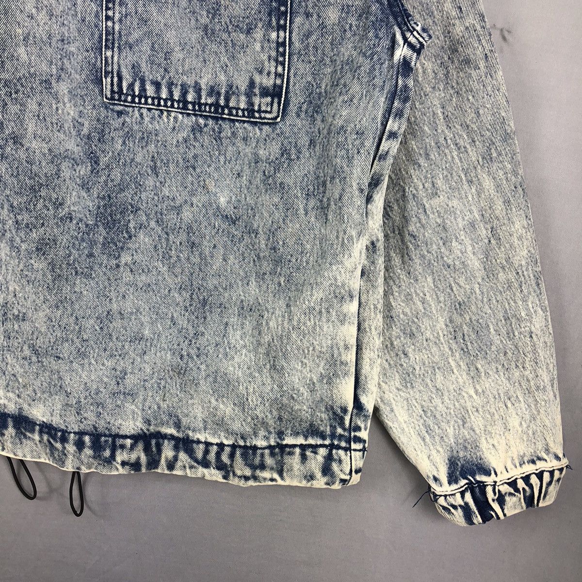 Bershka Anorak Denim Jacket Crazy Faded Pullover by Bershka Size US XL / EU 56 / 4 - 3 Thumbnail