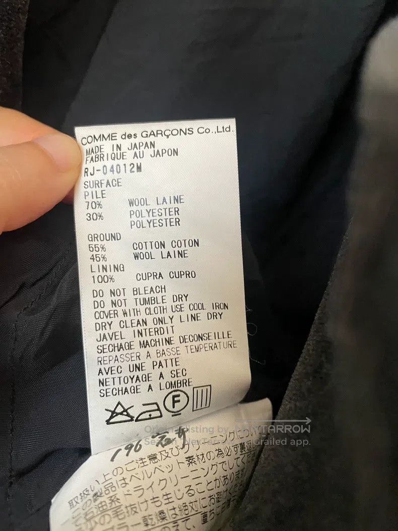 Comme des Garcons Comme Des Garcons Wool velvet double-breasted coat Size M / US 6-8 / IT 42-44 - 6 Thumbnail