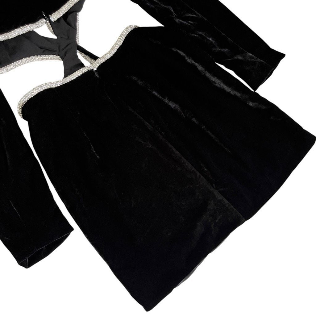 Other PatBO Cut Out Mini Dress With Rhinestone Trim in Black Size XS / US 0-2 / IT 36-38 - 6 Thumbnail
