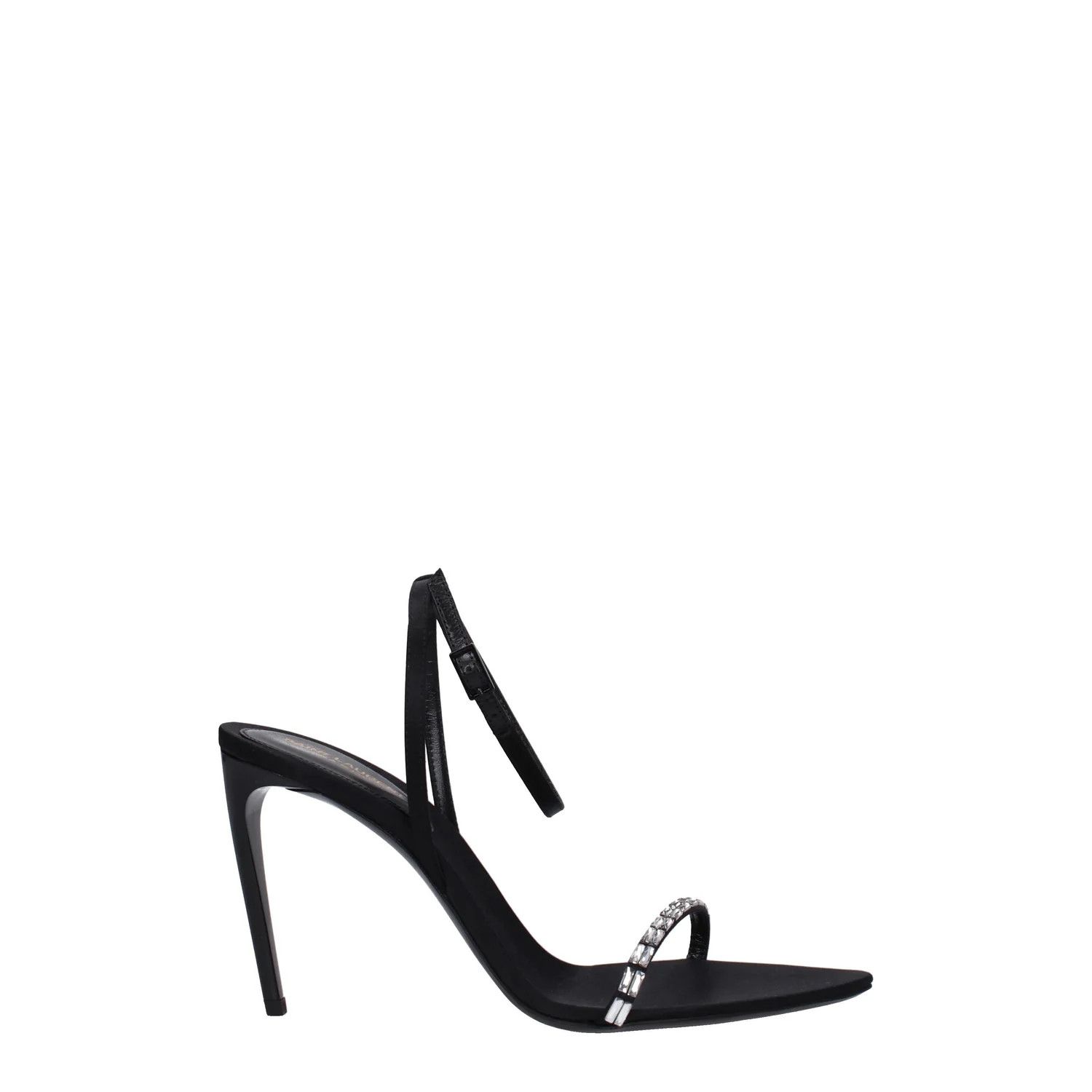 Saint Laurent Paris ob1o1e1124 Satin Sandals in Black Size US 7.5 / IT 37.5 - 1 Thumbnail