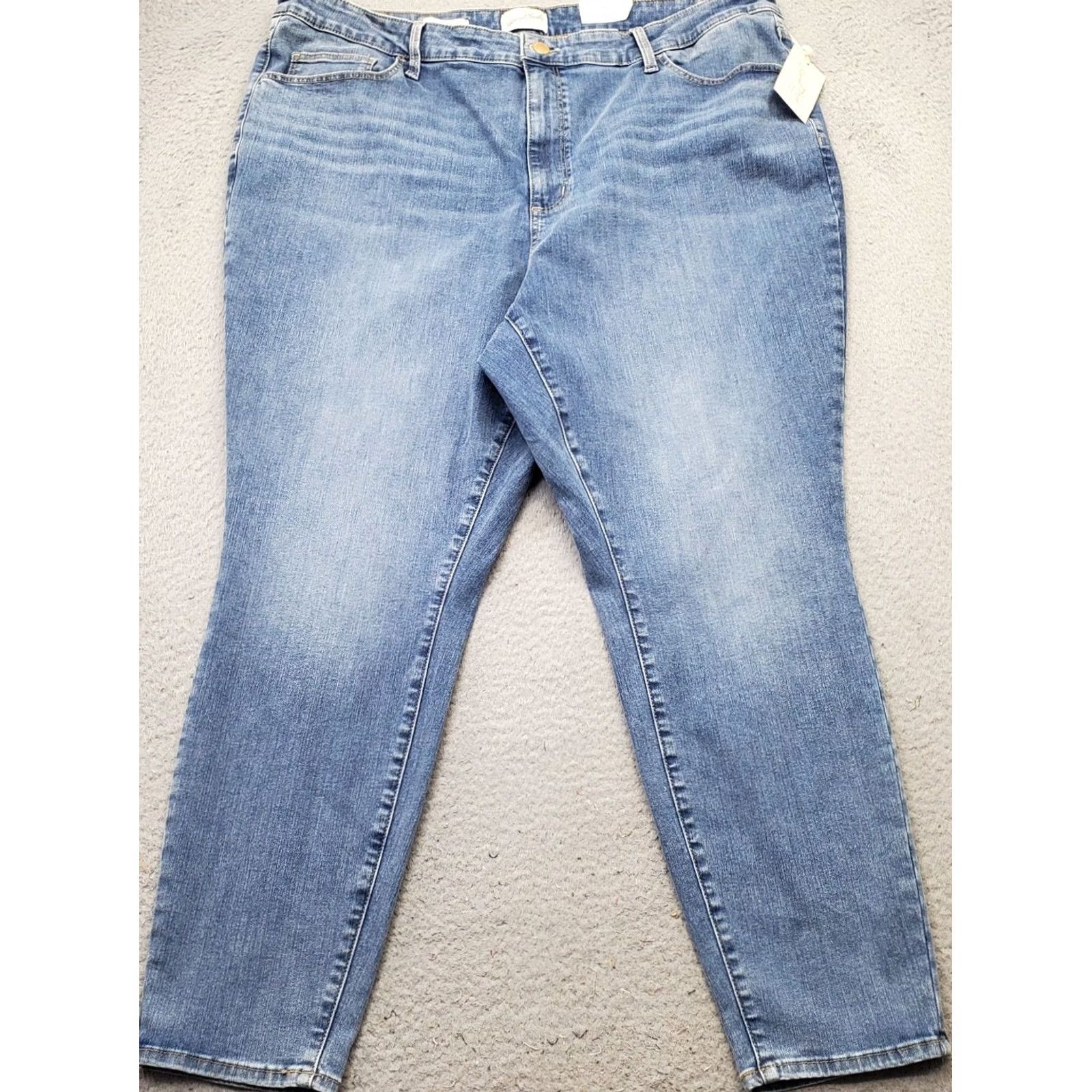 Vintage Universal Thread Jeans Womens Size 24 Blue Denim High Rise Skinny Stretch Jeans Size 42" / US 20 - 2 Thumbnail