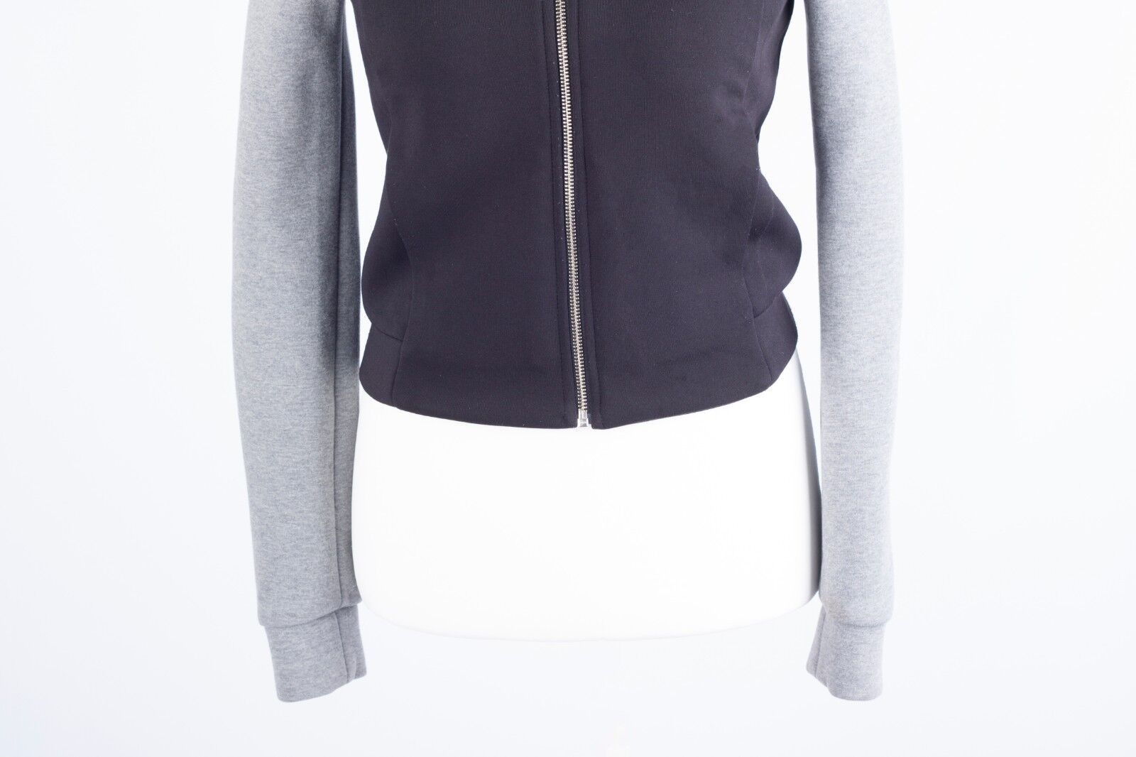 Alexander Wang × T by Alexander Wang T Alexander WANG Women's Bomber, Gray Sleeve, Black Body Size S / US 4 / IT 40 - 6 Thumbnail