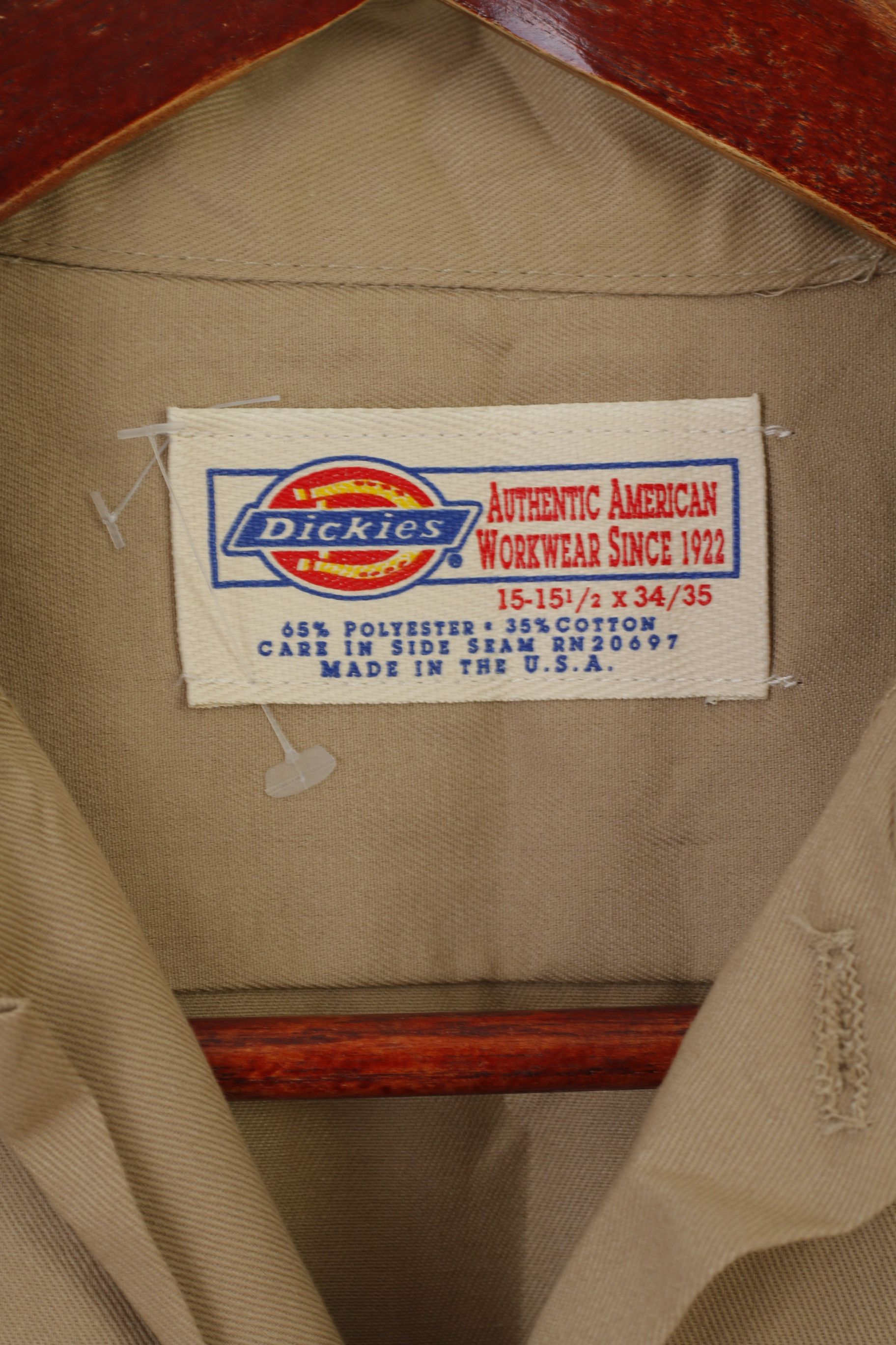 Dickies Dickies Men 34/35 M Casual Shirt Brown Cotton 8128 Size US M / EU 48-50 / 2 - 5 Thumbnail