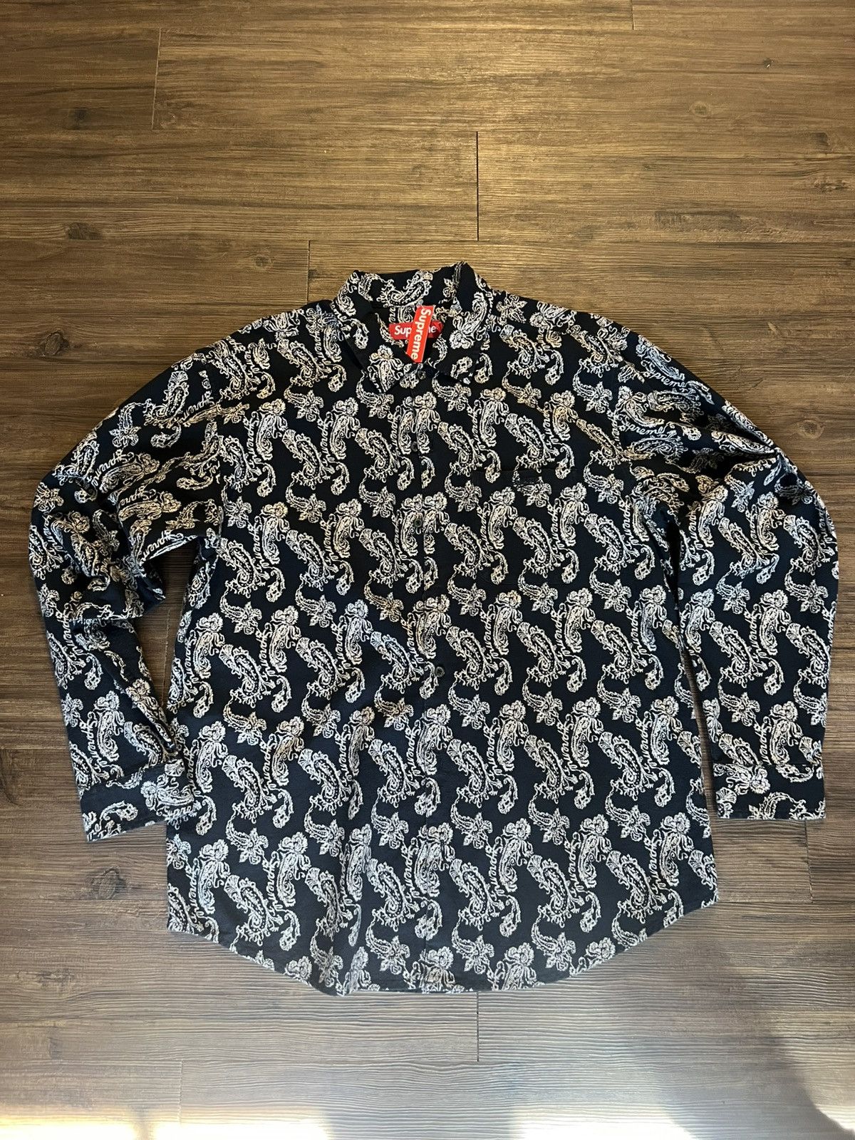 Supreme Supreme Paisley Flannel Shirt 'Black' Size US M / EU 48-50 / 2 - 1 Thumbnail