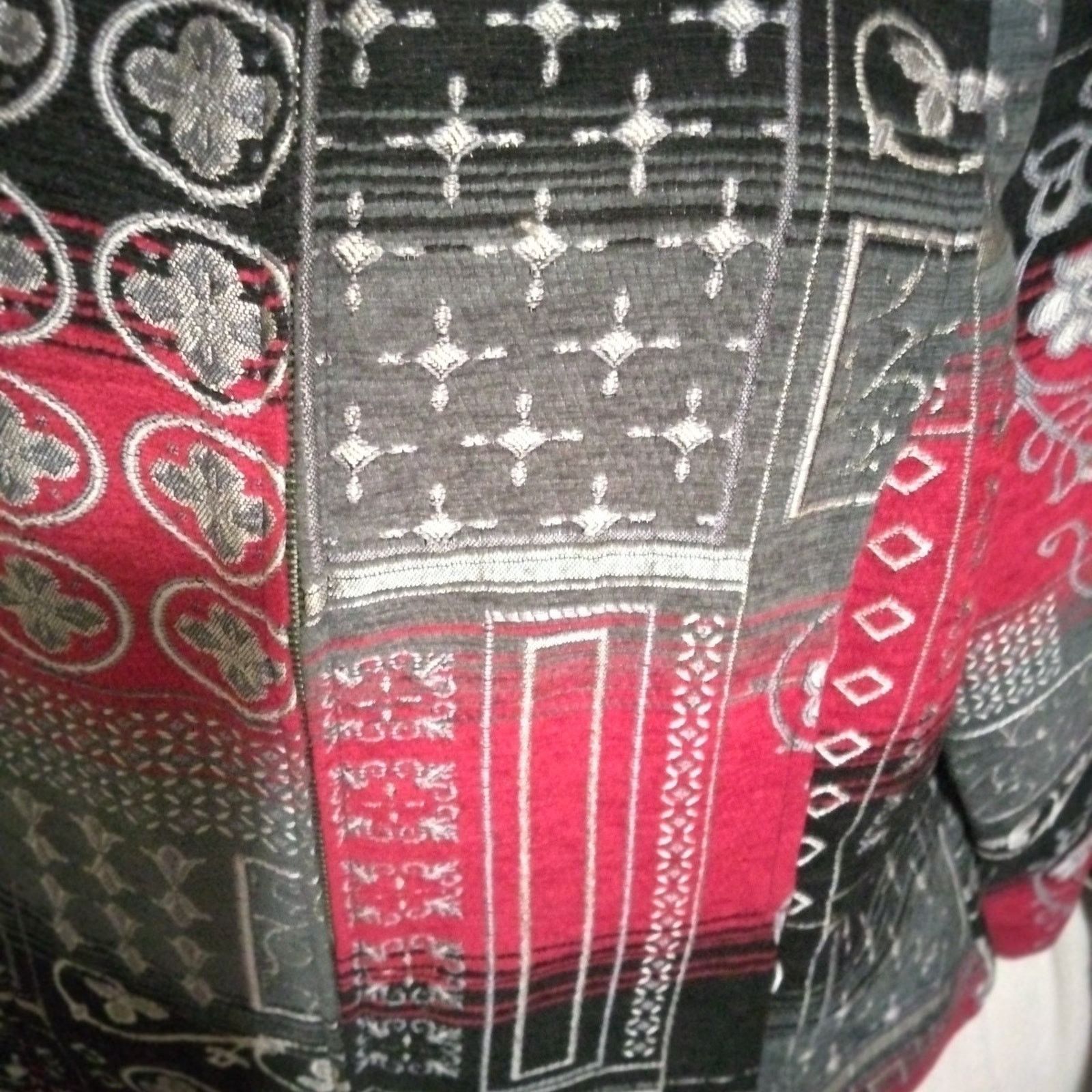 Other Vintage 90s Christopher & Banks Women Jacket XL Red Black Size XL / US 12-14 / IT 48-50 - 3 Thumbnail