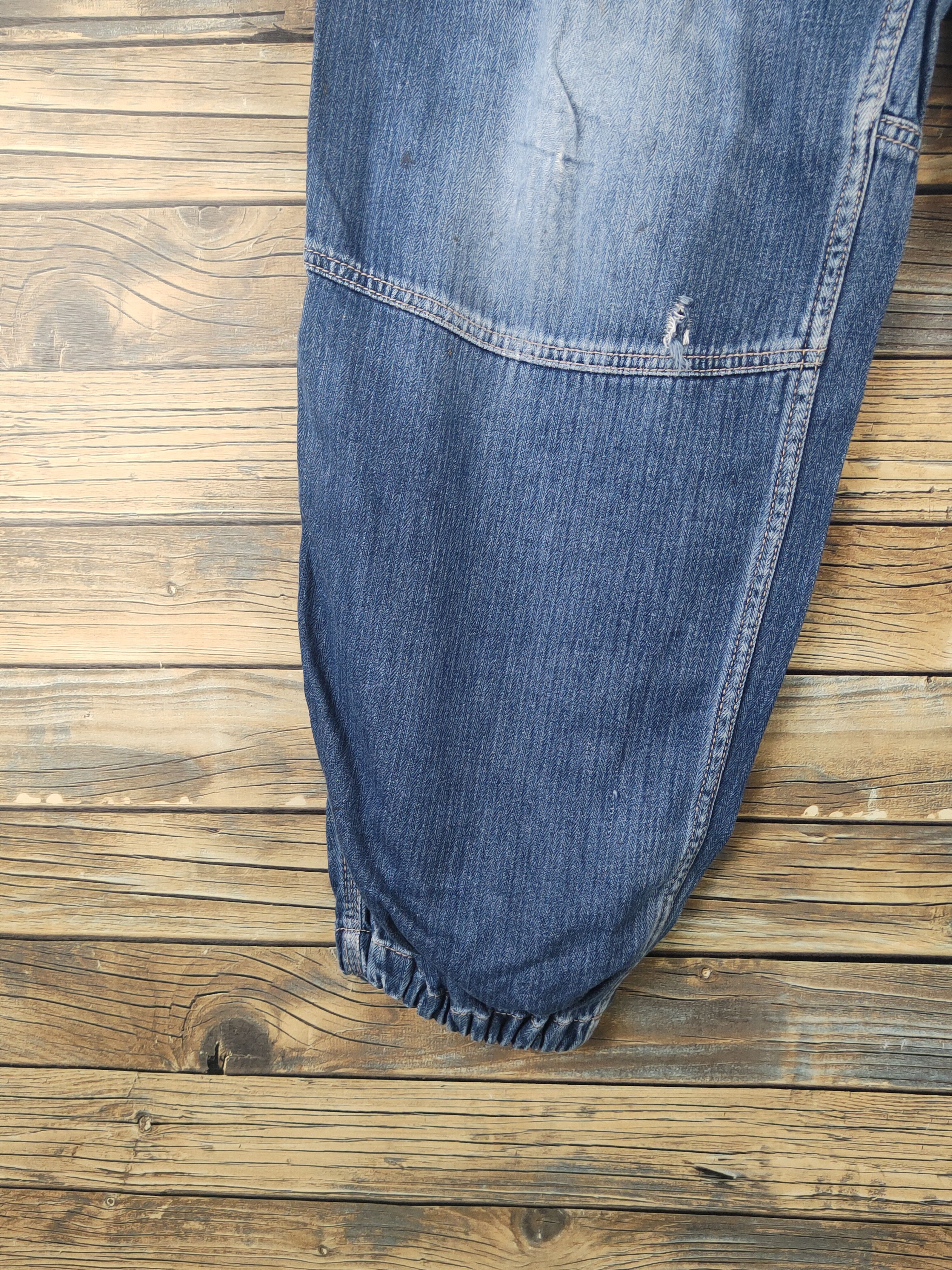 Vintage DL Evenriver Blue Distressed Ripped Jogger Jeans #1863 Size US 31 - 5 Thumbnail