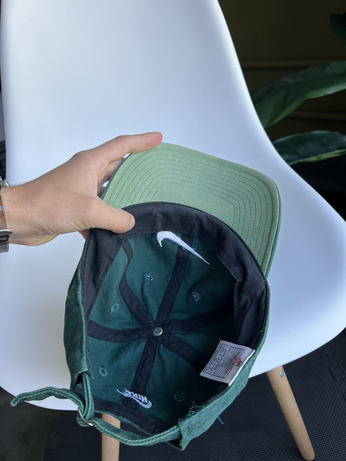 Nike × Vintage Vintage 1990s Nike Green Hat Y2K Rare Adjustable Strapback Size ONE SIZE - 17 Thumbnail