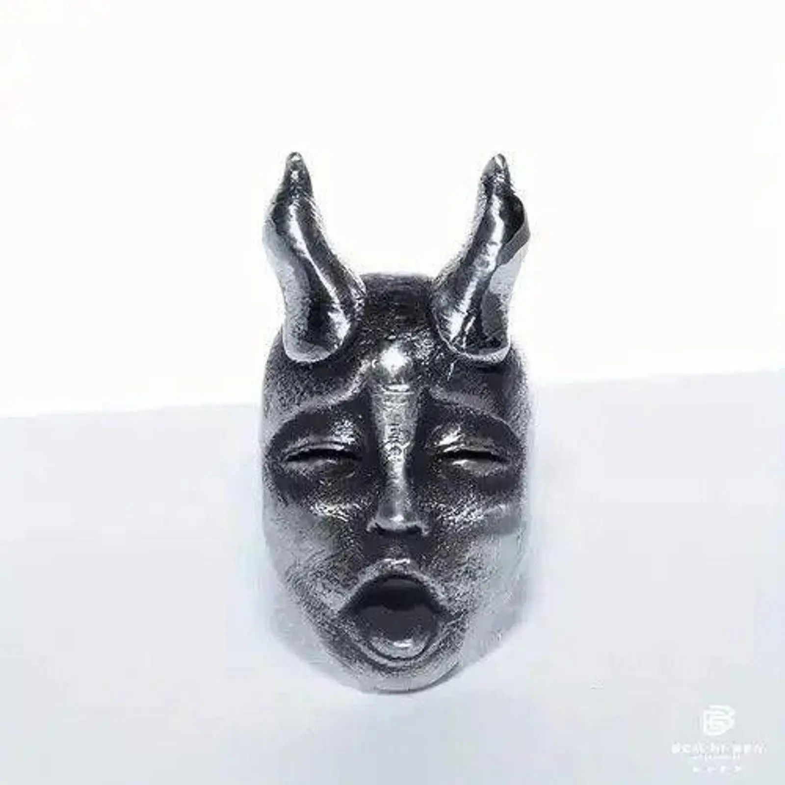 Jewelry Gothic Retro Silver Mask Earrings Size ONE SIZE - 2 Thumbnail