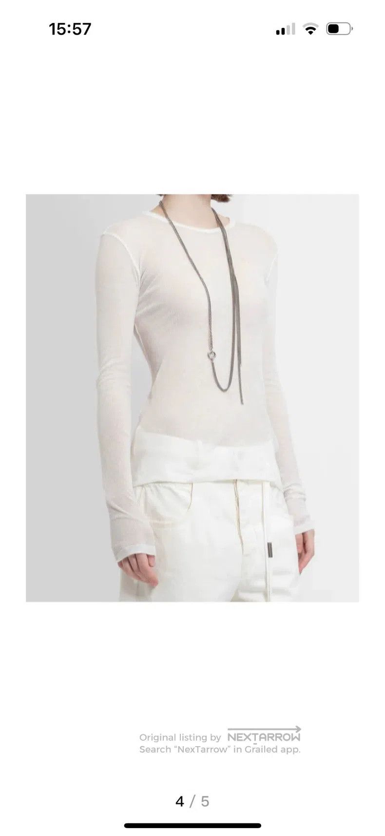Ann Demeulemeester Ann Demeulemeester Long Sleeve T-Shirt Size XS / US 0-2 / IT 36-38 - 3 Thumbnail