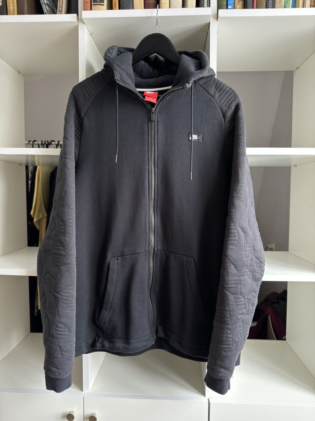 Nike × Vintage Vintage Nike Modern Tech Fleece Box Logo Hoodie Size US XL / EU 56 / 4 - 3 Thumbnail