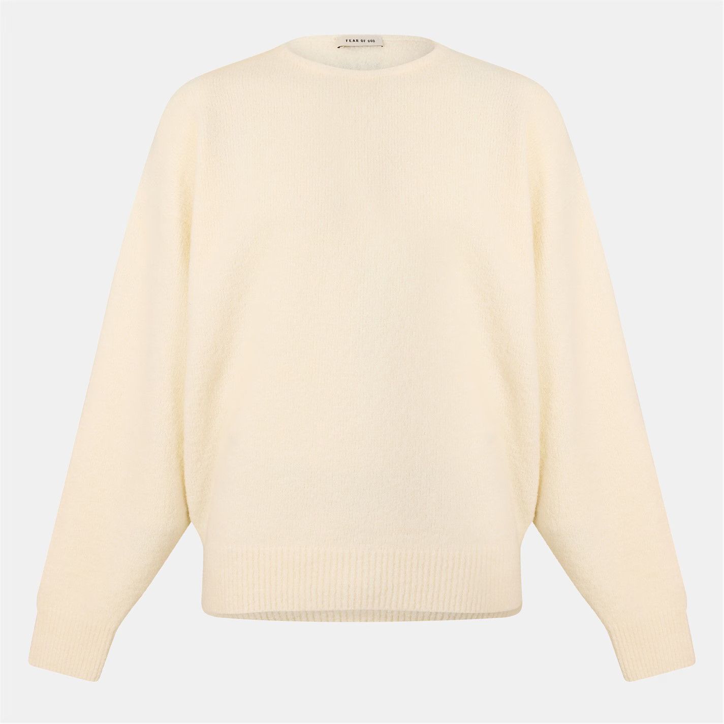 Fear of God o1g2r1mq0426 Relaxed Fit Crew Neck Jumper in Cream Size US M / EU 48-50 / 2 - 1 Thumbnail