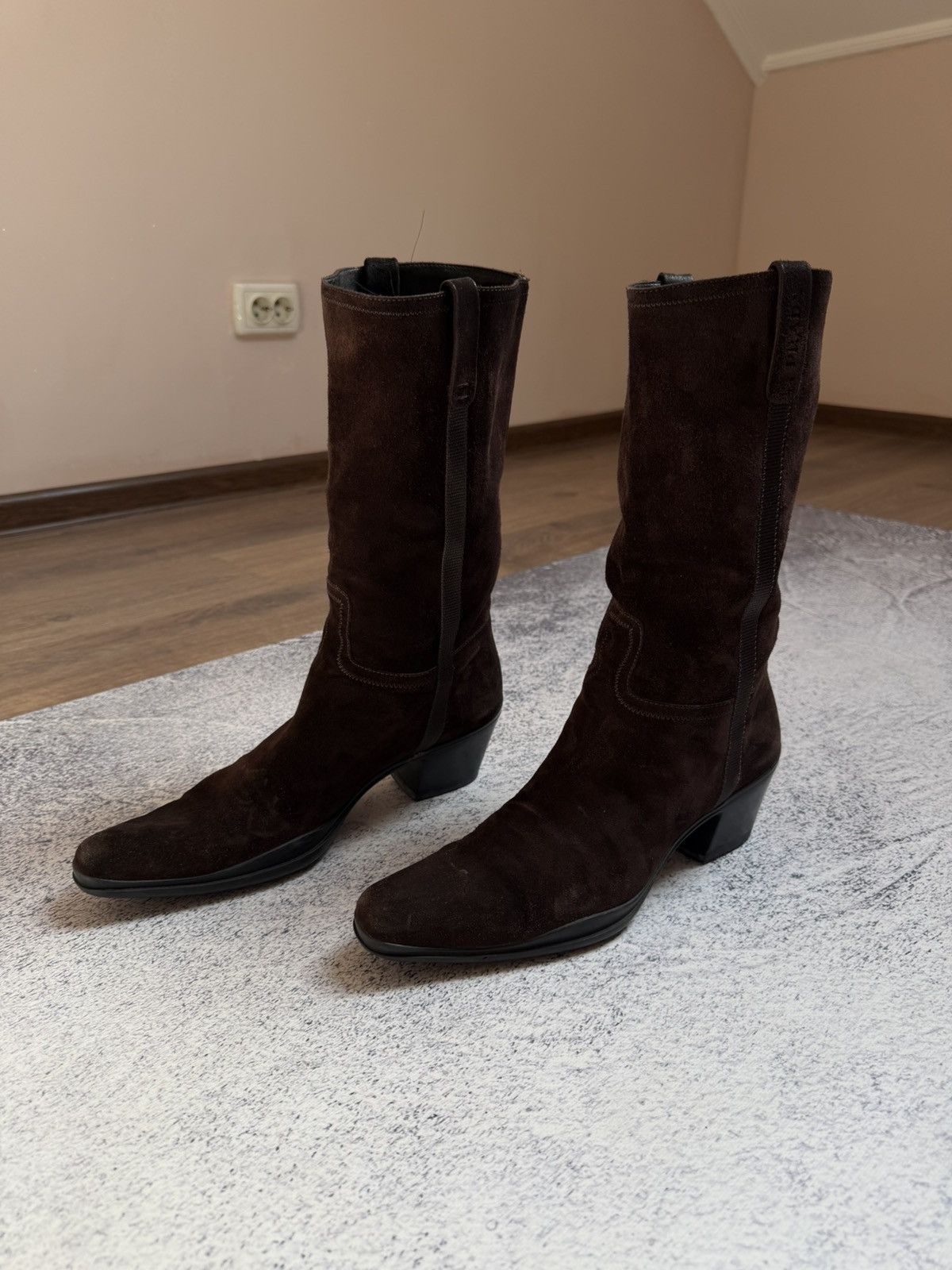 Prada 90s Prada Cowboy Western Suede Brown Boots(Guidi,CCP Style) Size US 7.5 / EU 40-41 - 11 Thumbnail