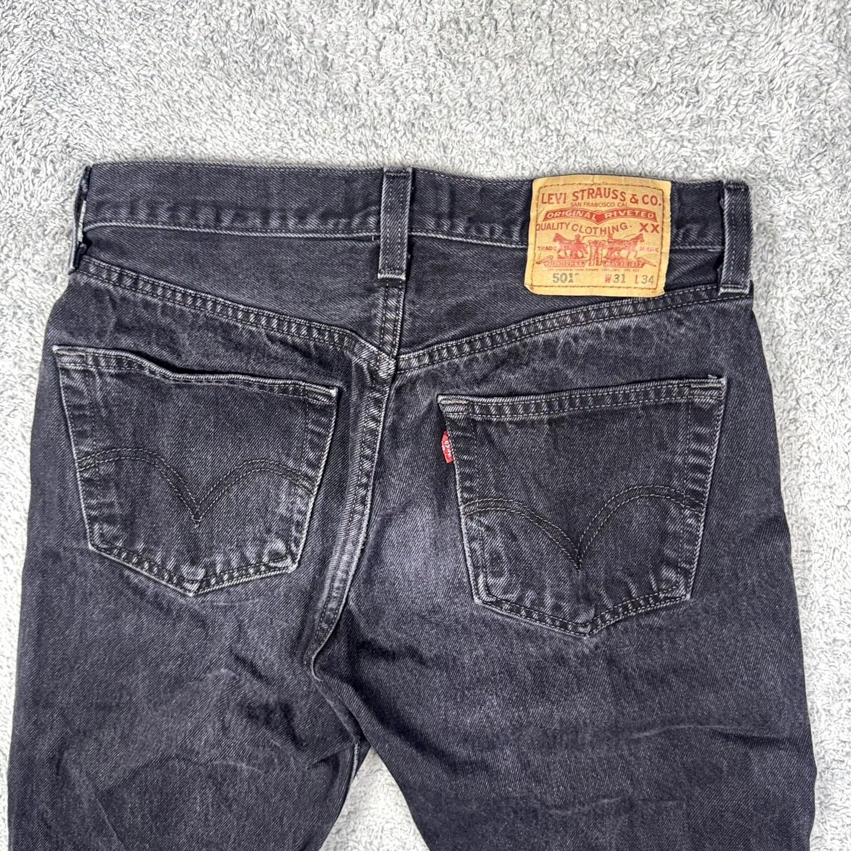 Levi's VINTAGE Levi's 501 XX Jeans Men 30x33 Straight Button Fly Grunge 90s Y2K USA Hood Size US 31 - 5 Thumbnail