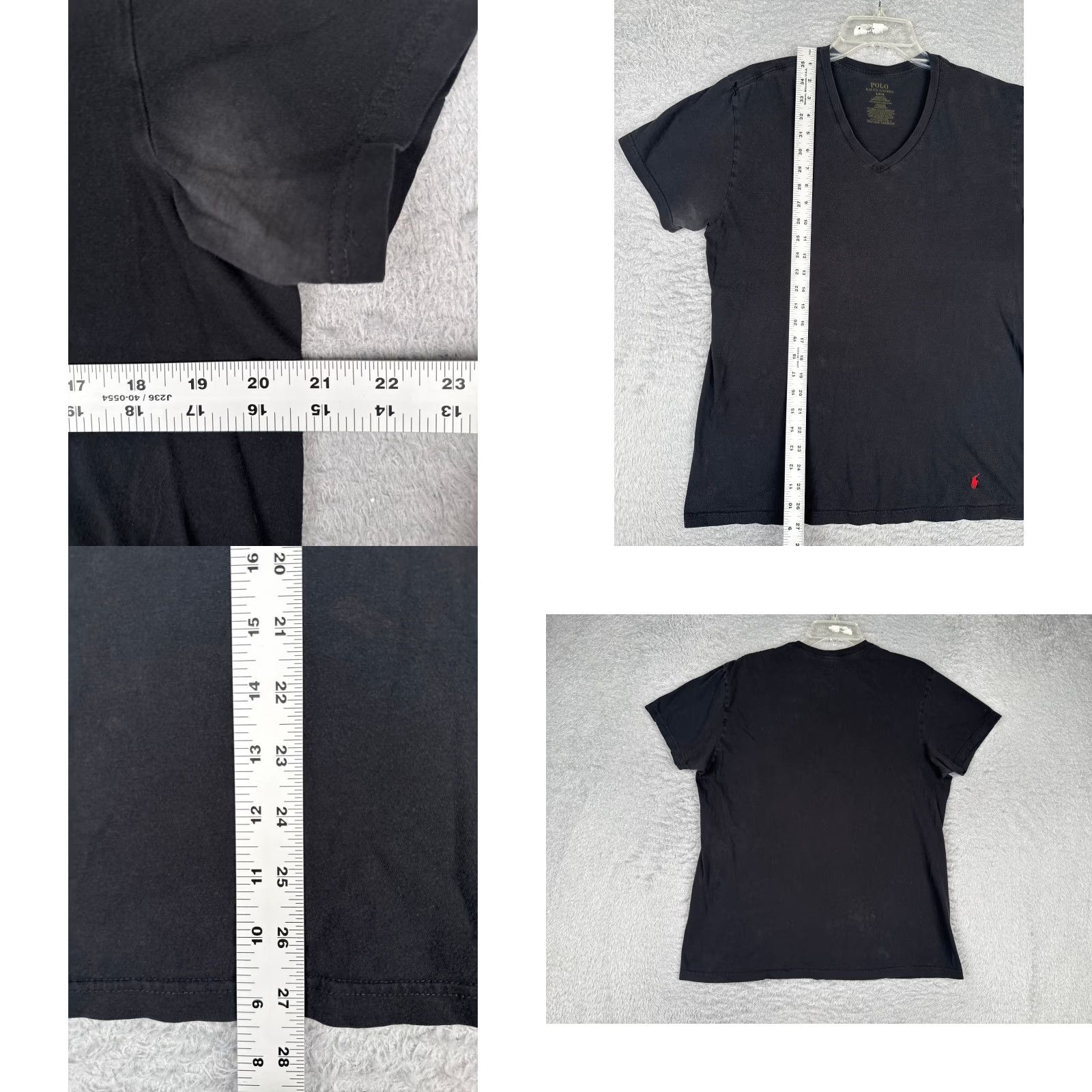 Ralph Lauren Polo Ralph Lauren Shirt Men Large Black Short Sleeve V-Neck 100% Cotton READ Size US L / EU 52-54 / 3 - 8 Thumbnail