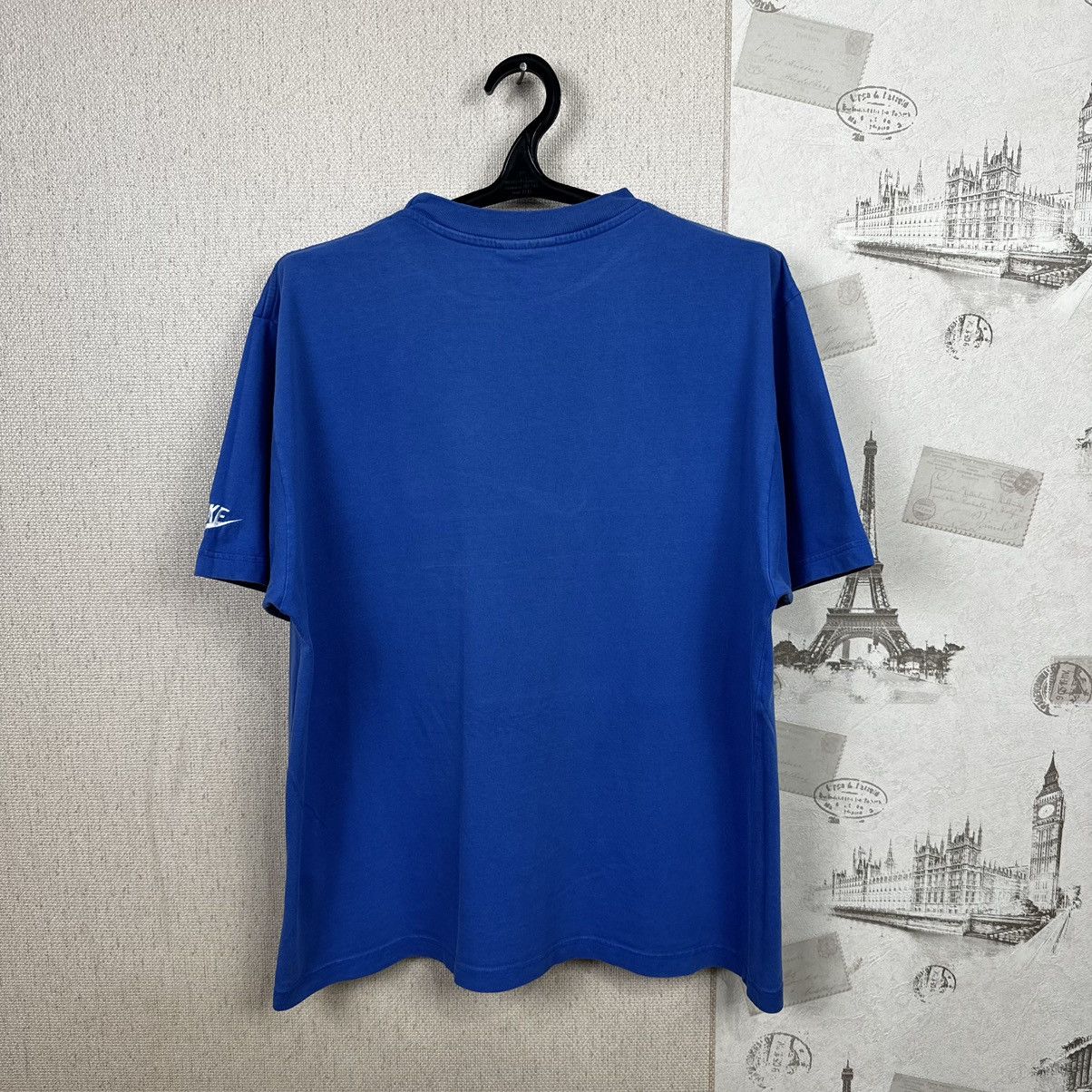 Nike × Vintage Vintage 90s Nike Premier T shirt Blue Centre Logo M Size US M / EU 48-50 / 2 - 2 Thumbnail