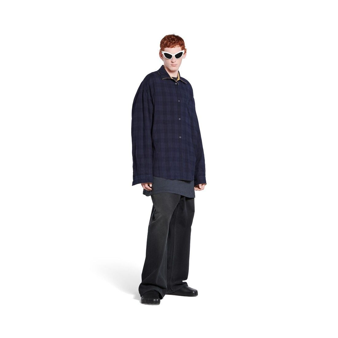 Balenciaga o1bcso1str1125 Reversible Shirt Large Fit in Multicolor Size US L / EU 52-54 / 3 - 2 Thumbnail