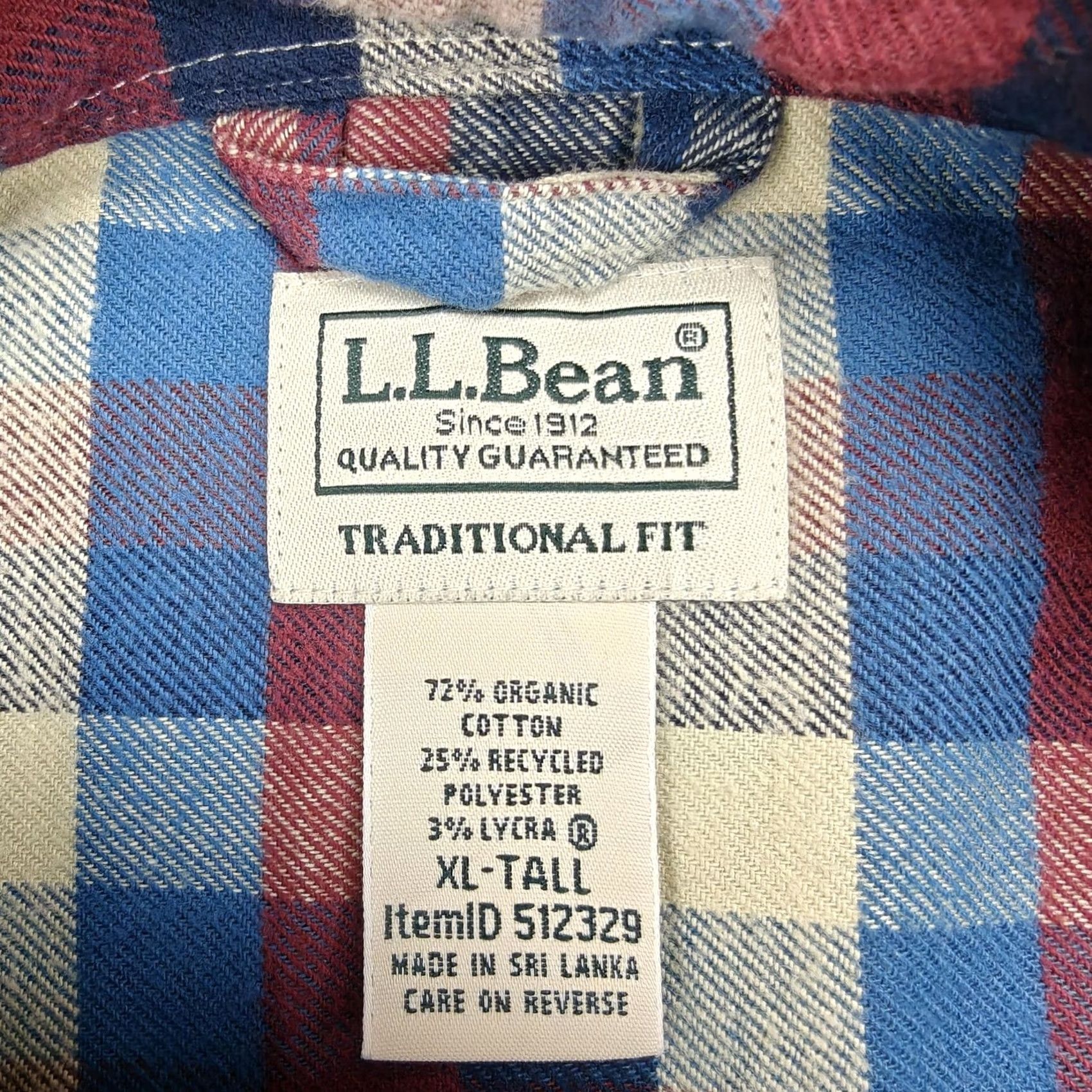 Vintage VINTAGE LL Bean Shirt Mens XL Tall Red Blue Plaid Traditional Fit Flannel Button Down Size US XL / EU 56 / 4 - 3 Thumbnail