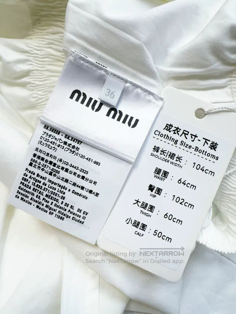Miu Miu Miu Miu 36 White straight trousers Size 35" - 5 Thumbnail