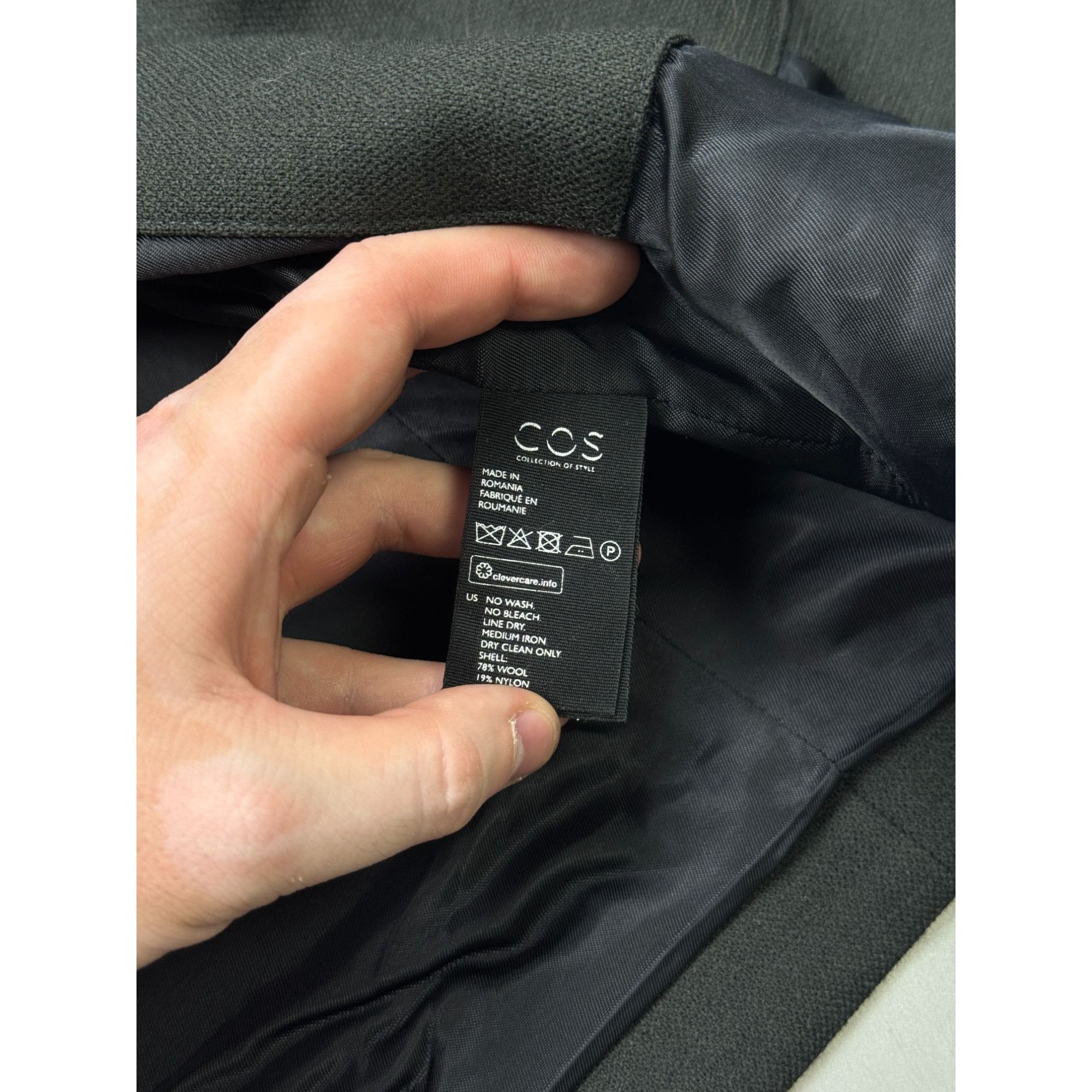 Cos COS Wide Neck Wool Blend Jacket (Y1272) Size US L / EU 52-54 / 3 - 6 Thumbnail