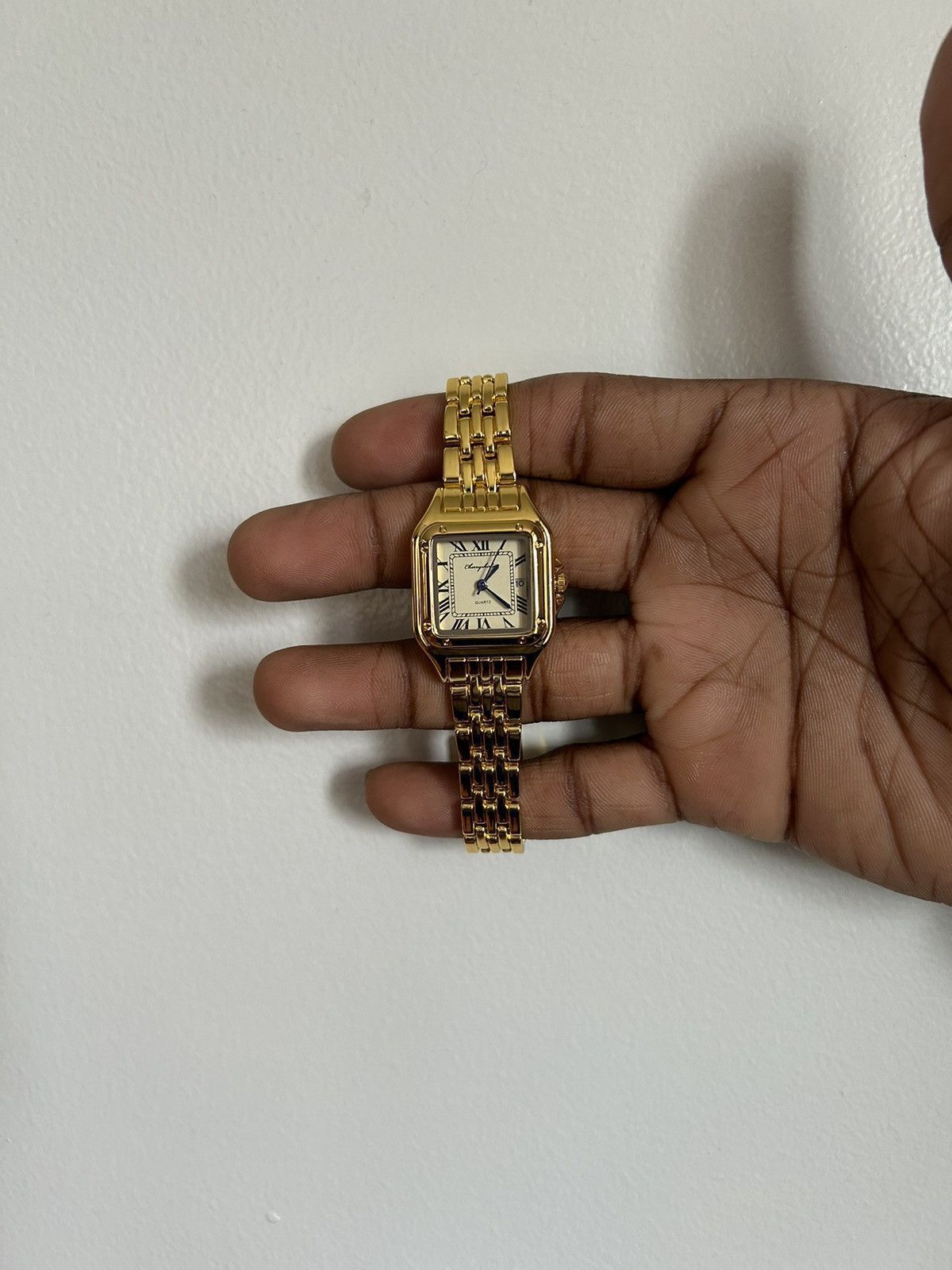 Jewelry Vintage 90s vintage retro luxury style quartz Gold watch Size ONE SIZE - 5 Thumbnail