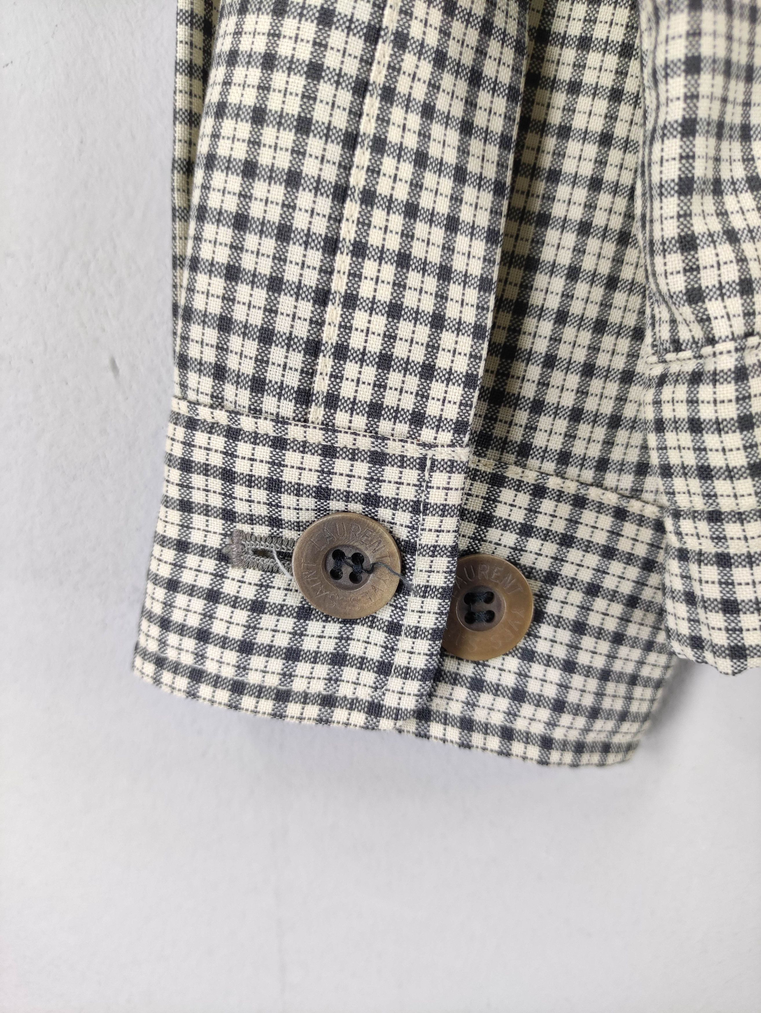Vintage Vintage Yves Saint Laurent Chekered Jacket Zipper Size US L / EU 52-54 / 3 - 10 Thumbnail
