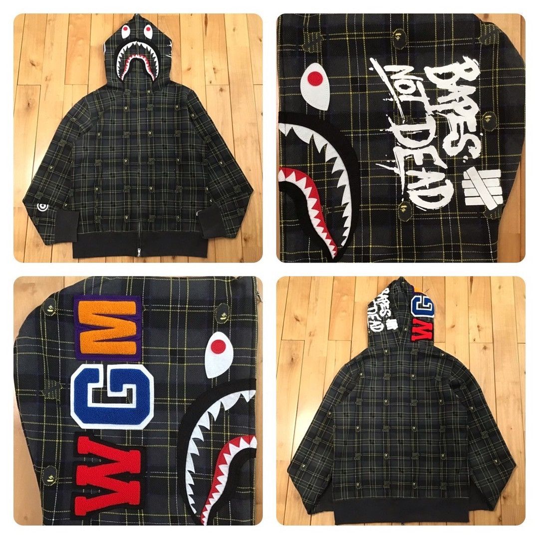 Bape × Undefeated BAPE × Undefeated Check Shark full zip