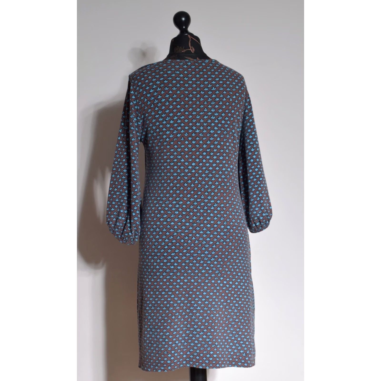 Marimekko Marimekko Dress Shirt Shift 3/4 Sleeve Blue Geometric Print Women S Size S / US 4 / IT 40 - 4 Thumbnail