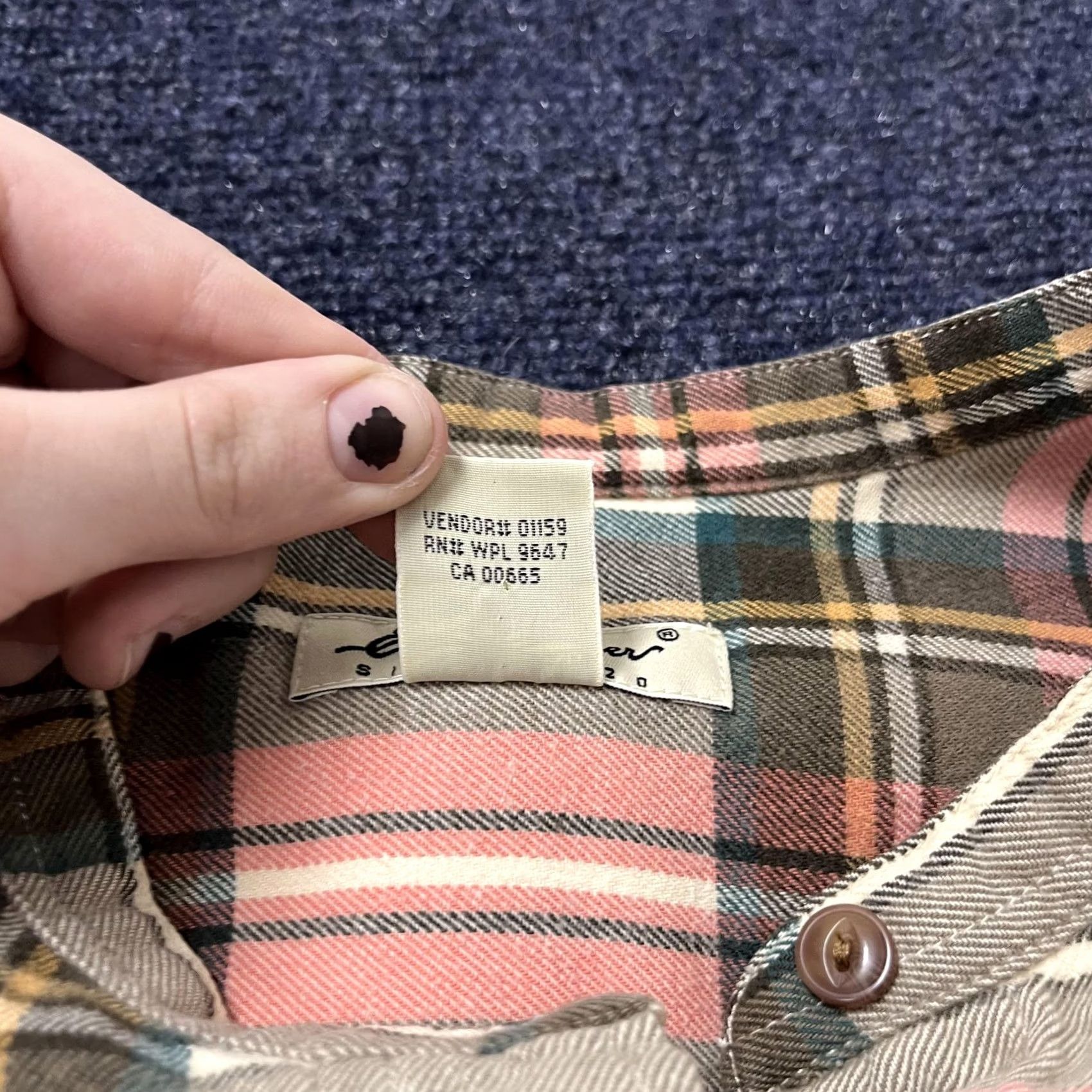 Eddie Bauer VINTAGE Eddie Bauer Shirt Womens XL Petite Pink Plaid Cotton Button-Up Long Sleeve Top Size XL / US 12-14 / IT 48-50 - 3 Thumbnail