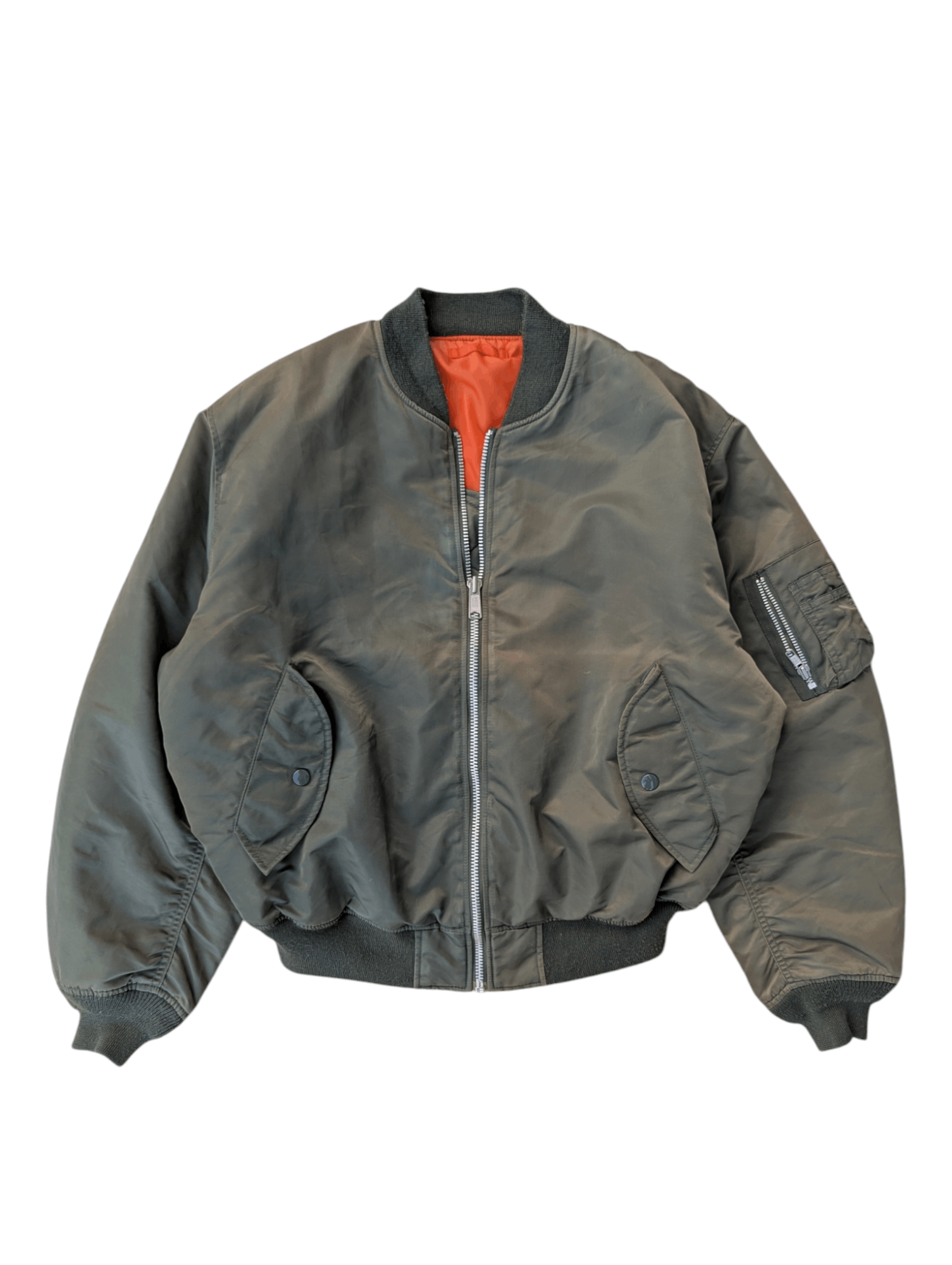 belvet Faded MA-1 Bomber Jacket Vintage MA-1 Faded Military