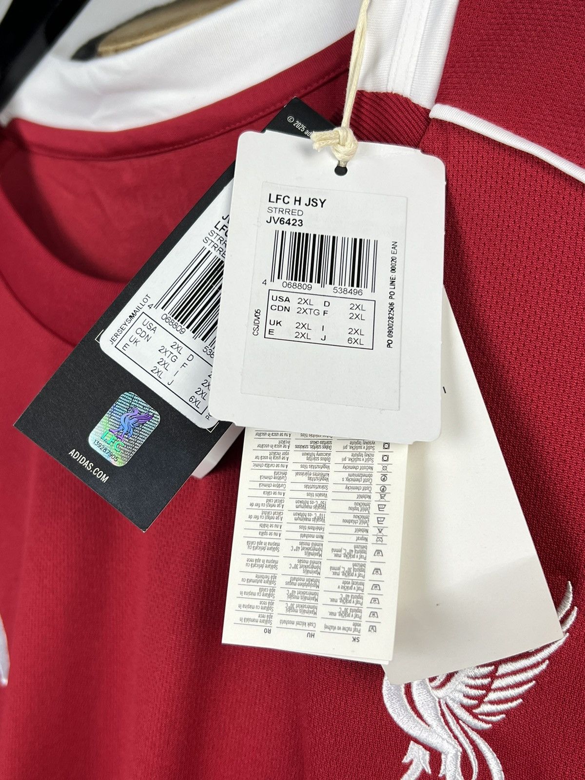Adidas Adidas Liverpool 2025-2026 Home Jersey Shirt Size XXL Size US XXL / EU 58 / 5 - 8 Thumbnail