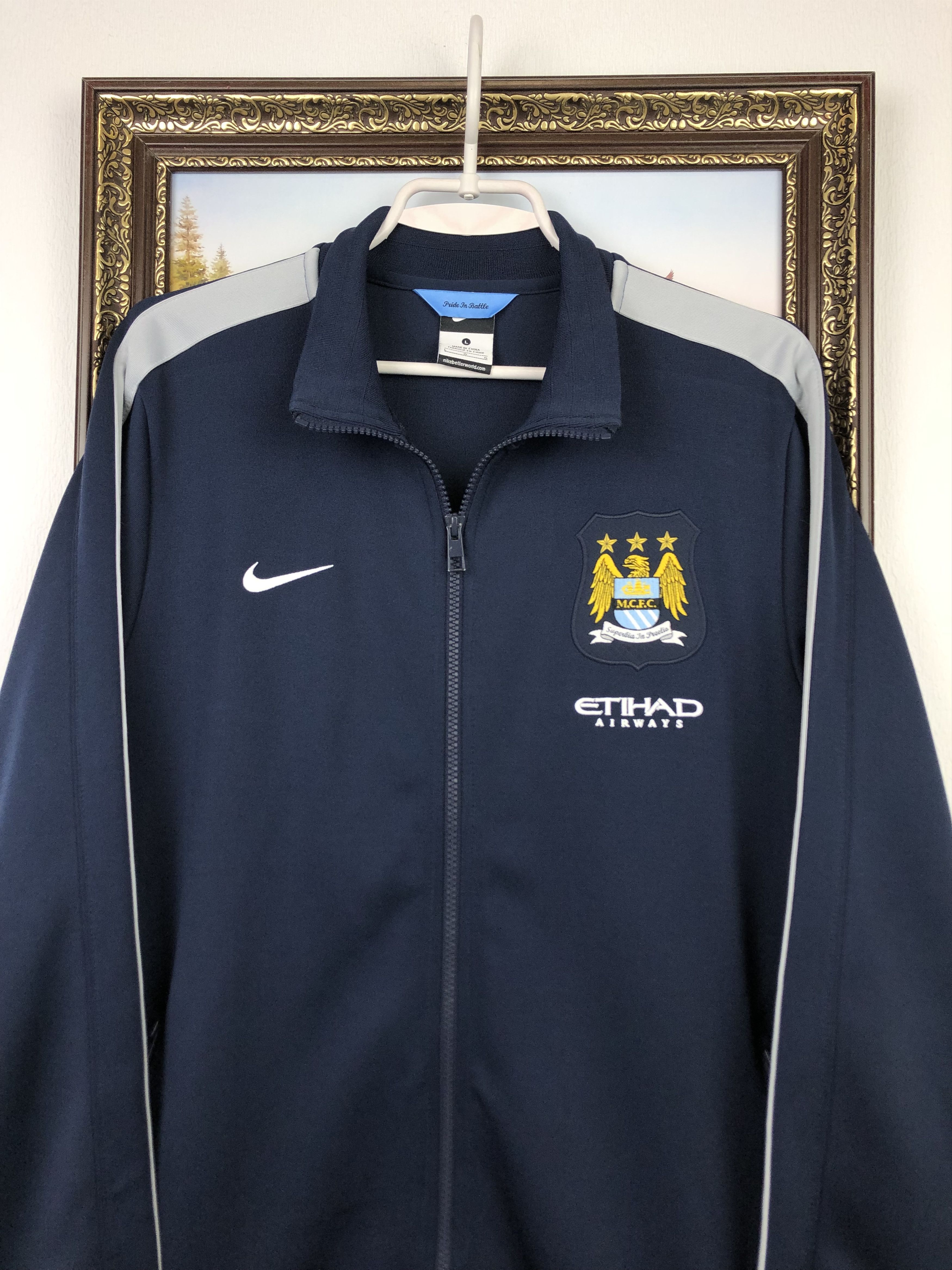 Nike Vintage Nike Manchester City Football Jacket Soccer Track Size US L / EU 52-54 / 3 - 2 Thumbnail