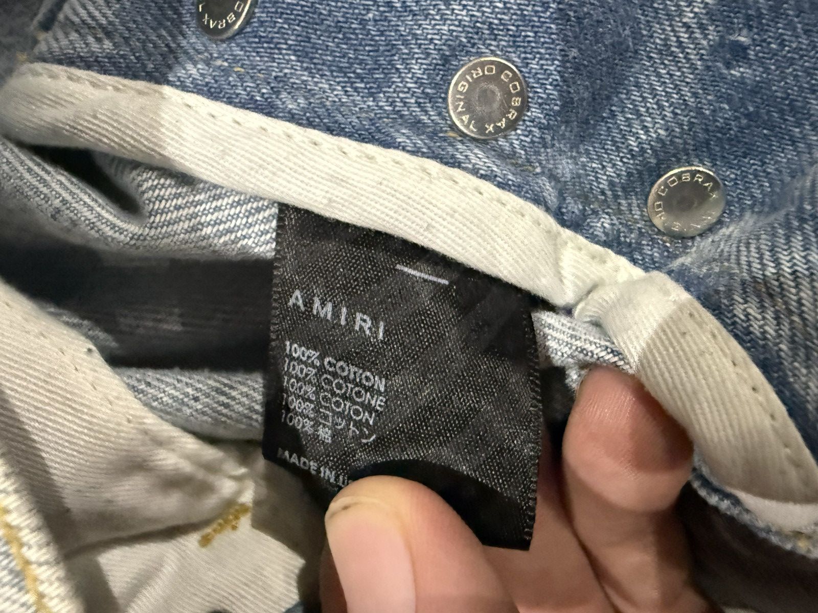 Amiri AMIRI Carpenter Jeans Light Blue Distressed Repair Baggy Size US 32 / EU 48 - 6 Thumbnail