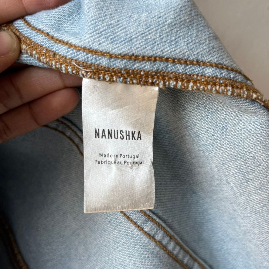 Nanushka Nanushka Dress Denim Short Sleeve 80s Wash Blue Belted M Size M / US 6-8 / IT 42-44 - 6 Thumbnail