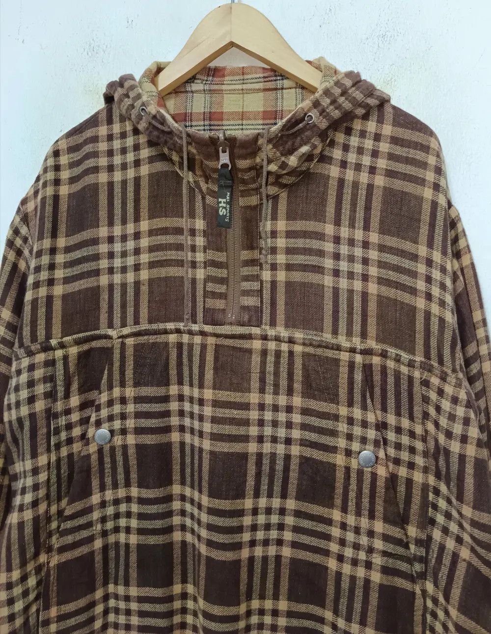 Hai Sporting Gear Vintage 80s Issey Miyake Hai Sports Gear Flannel Hoodie Size US M / EU 48-50 / 2 - 7 Thumbnail