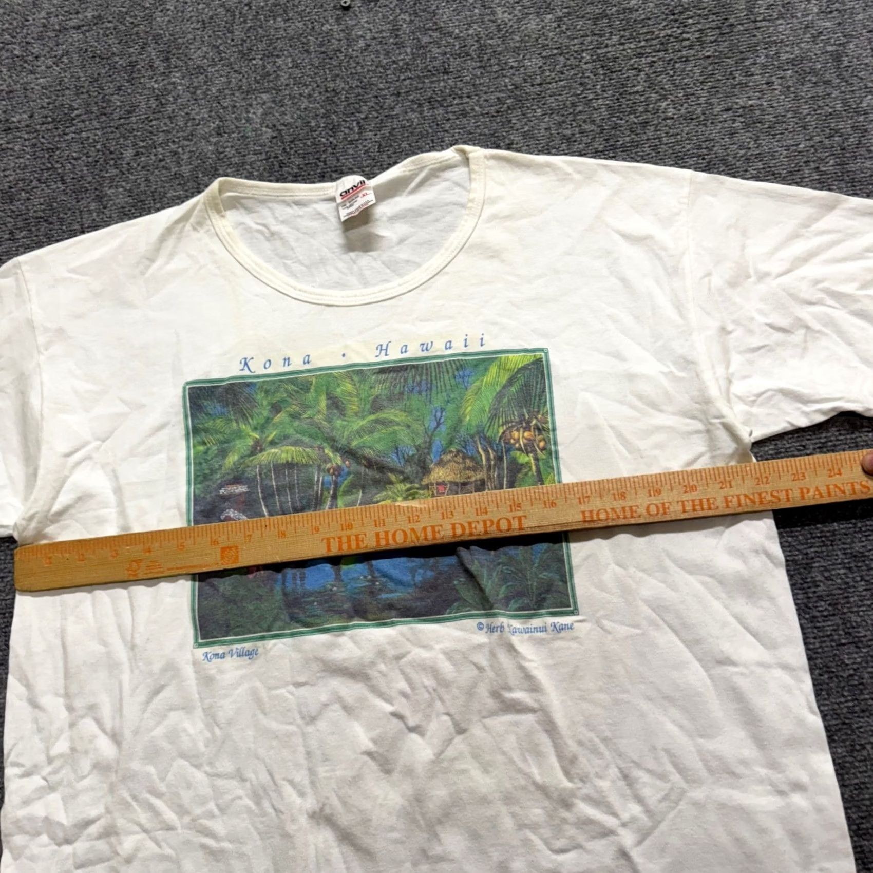 Vintage VTG Hawaii T-shirt Made In USA XL White Unbranded Men's 90s Kona Island Faded Advil Tag Shirt Size US XL / EU 56 / 4 - 5 Thumbnail