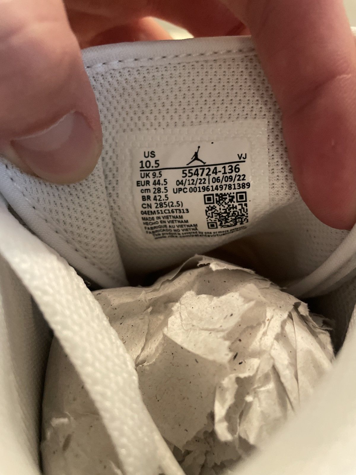 Jordan Brand Air Jordan 1 Mid White Size US 10.5 / EU 43-44 - 5 Thumbnail
