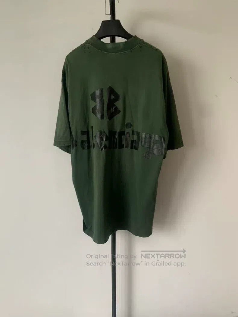 Balenciaga Balenciaga Letter Logo Printed Jersey Knit Round Neck Shor Size US XS / EU 42 / 0 - 2 Thumbnail