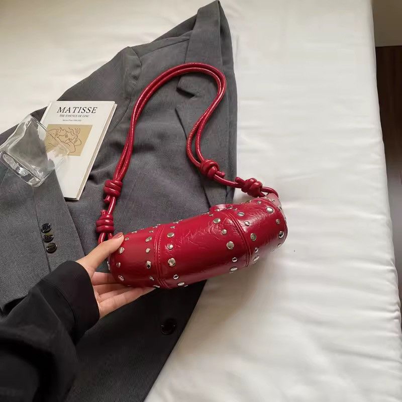 Other Punk Rivets PU Leather Crossbody Shoulder Streetwear Bag Size ONE SIZE - 7 Thumbnail