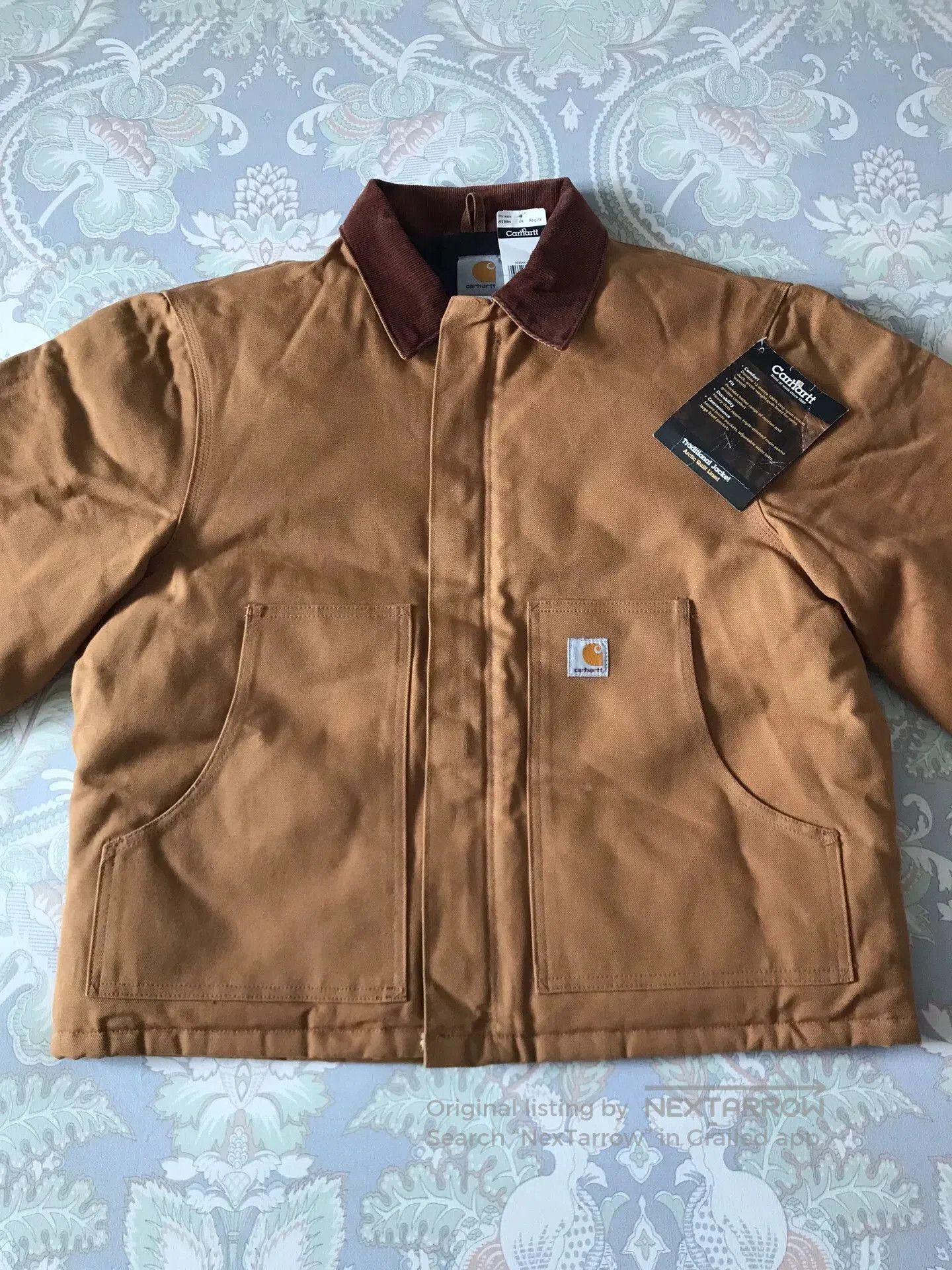 Carhartt Carhartt J02 Brown Canvas Work Jacket. Size US S / EU 44-46 / 1 - 4 Thumbnail