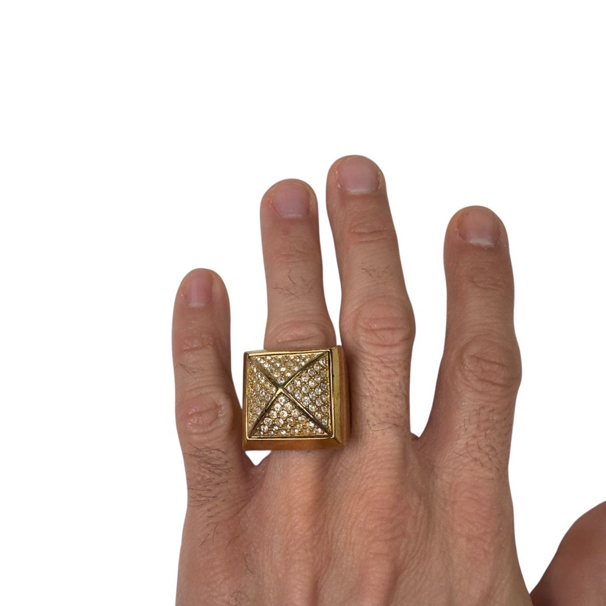 Michael Kors Michael Kors Pyramid Gold Plated Cocktail Ring Size 7 Size ONE SIZE - 6 Thumbnail