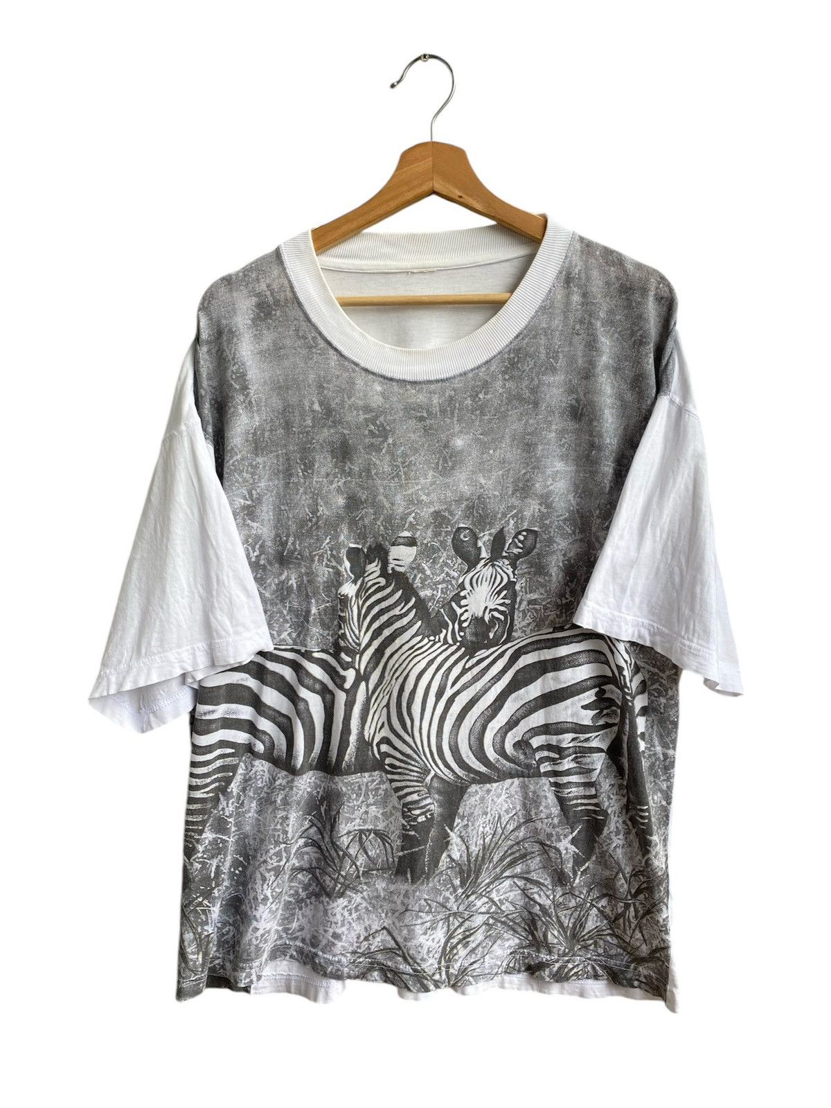 Vintage Vintage Zebra fullprint tee Size US XL / EU 56 / 4 - 1 Thumbnail