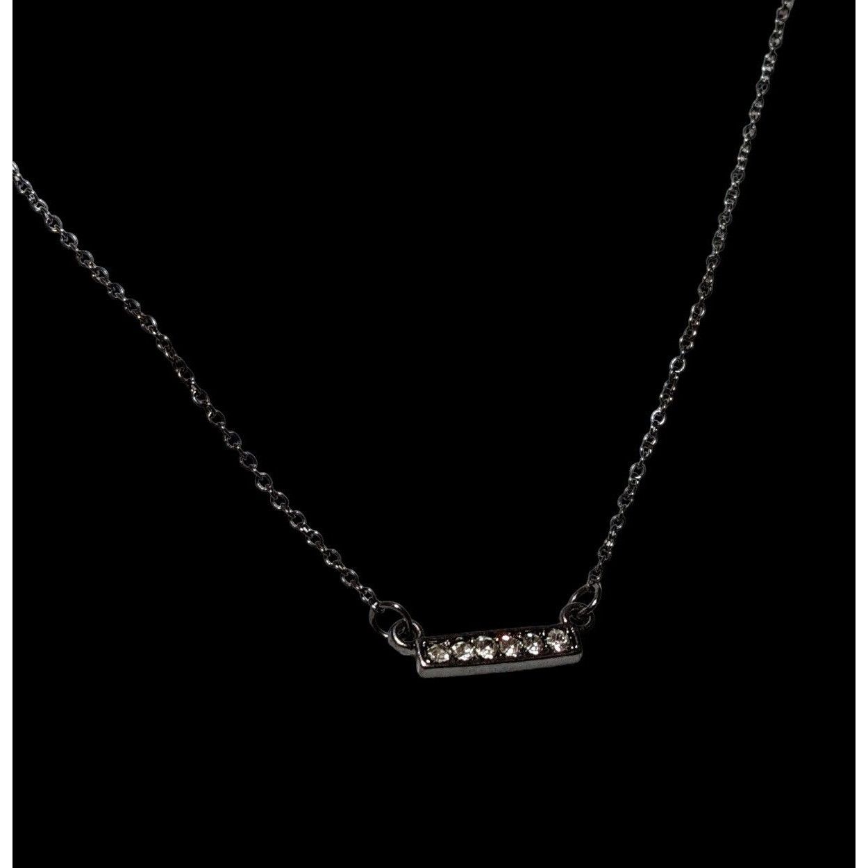 Other Minimalist Rhinestone Bar Pendant Necklace Size ONE SIZE - 3 Thumbnail