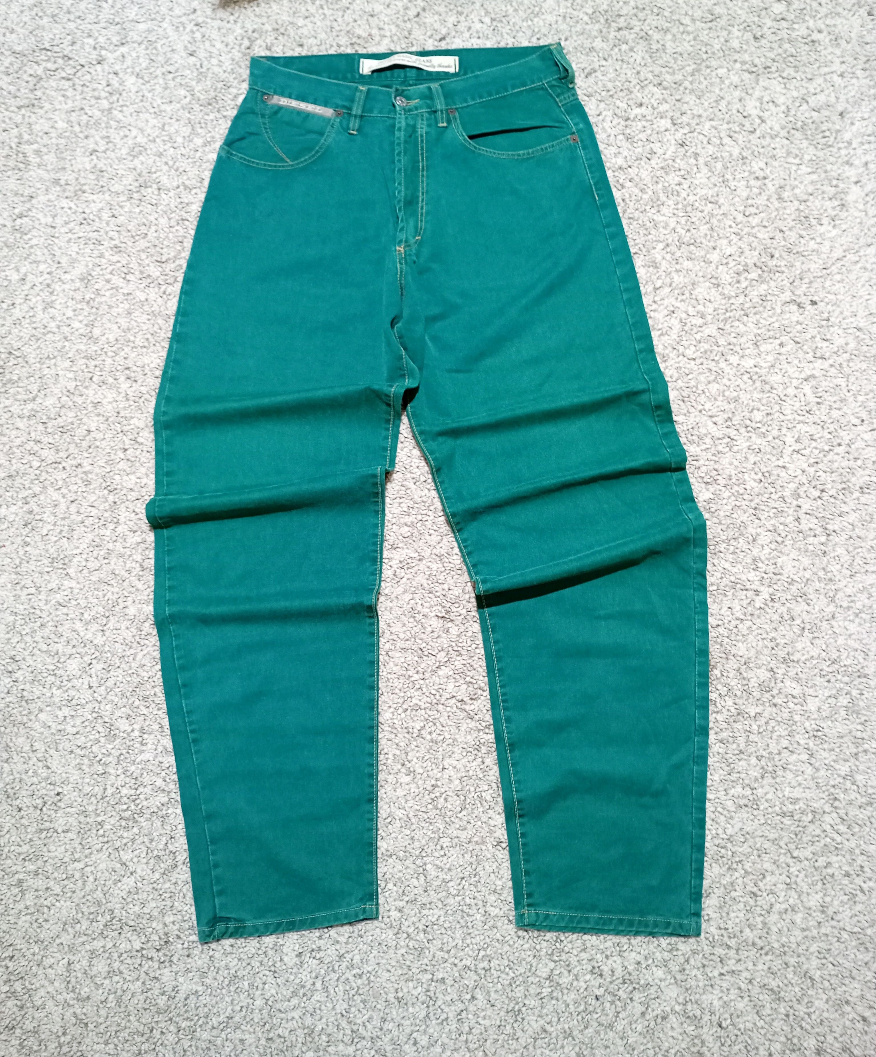 Diesel Vintage 90s Diesel Baggy Skate Denim Pant Perfect Green Hype Size US 33 - 2 Thumbnail