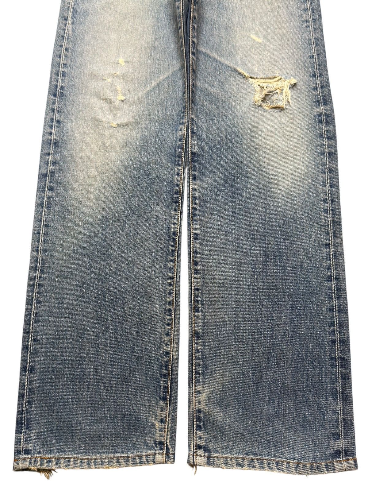Vintage 90s Edwin 505xx Selvedge Blue Faded Wash Distressed